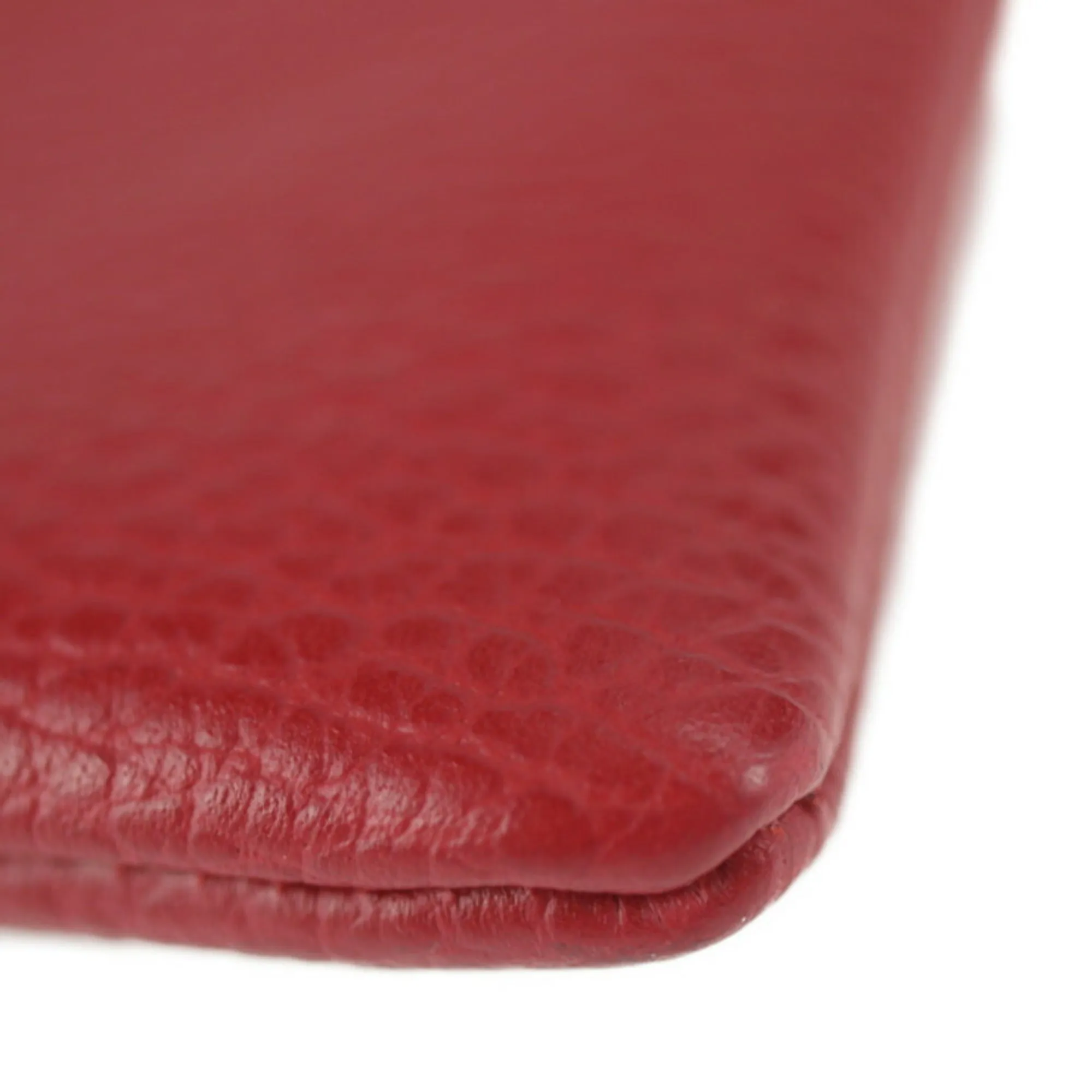 Gucci Bamboo Clutch Bag 449652 Leather Red Tassel Second