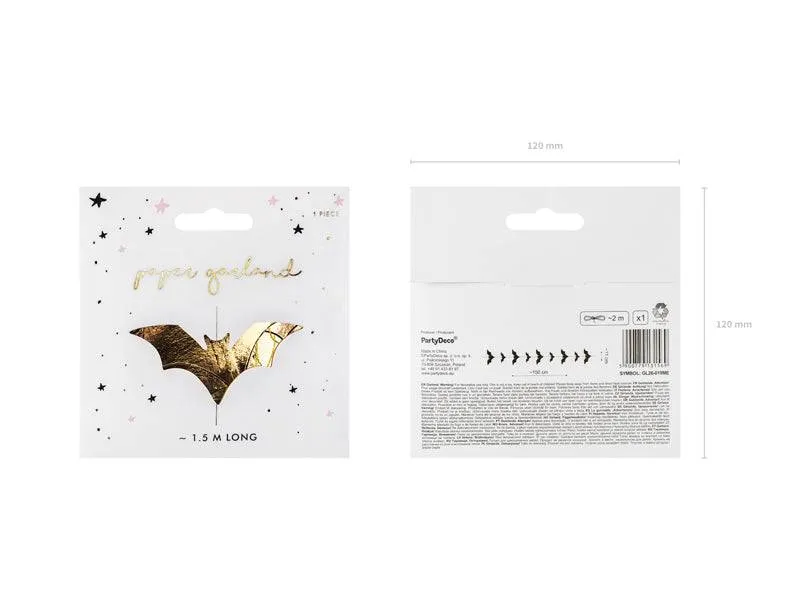 Halloween Gold Bat Garland S0161