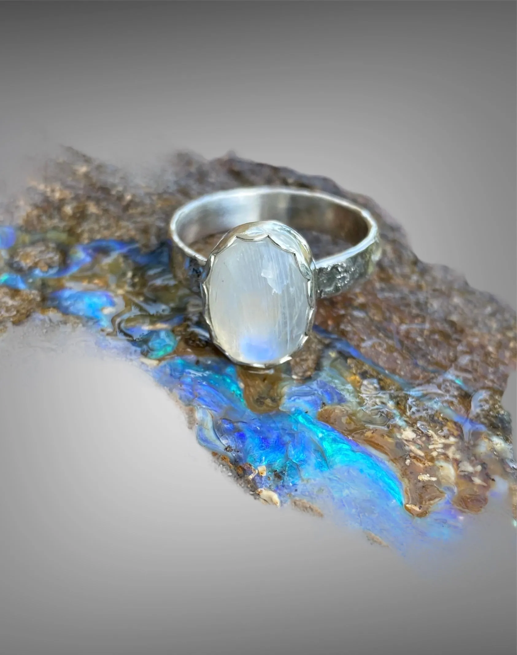 Handmade Moonstone Petite Ring