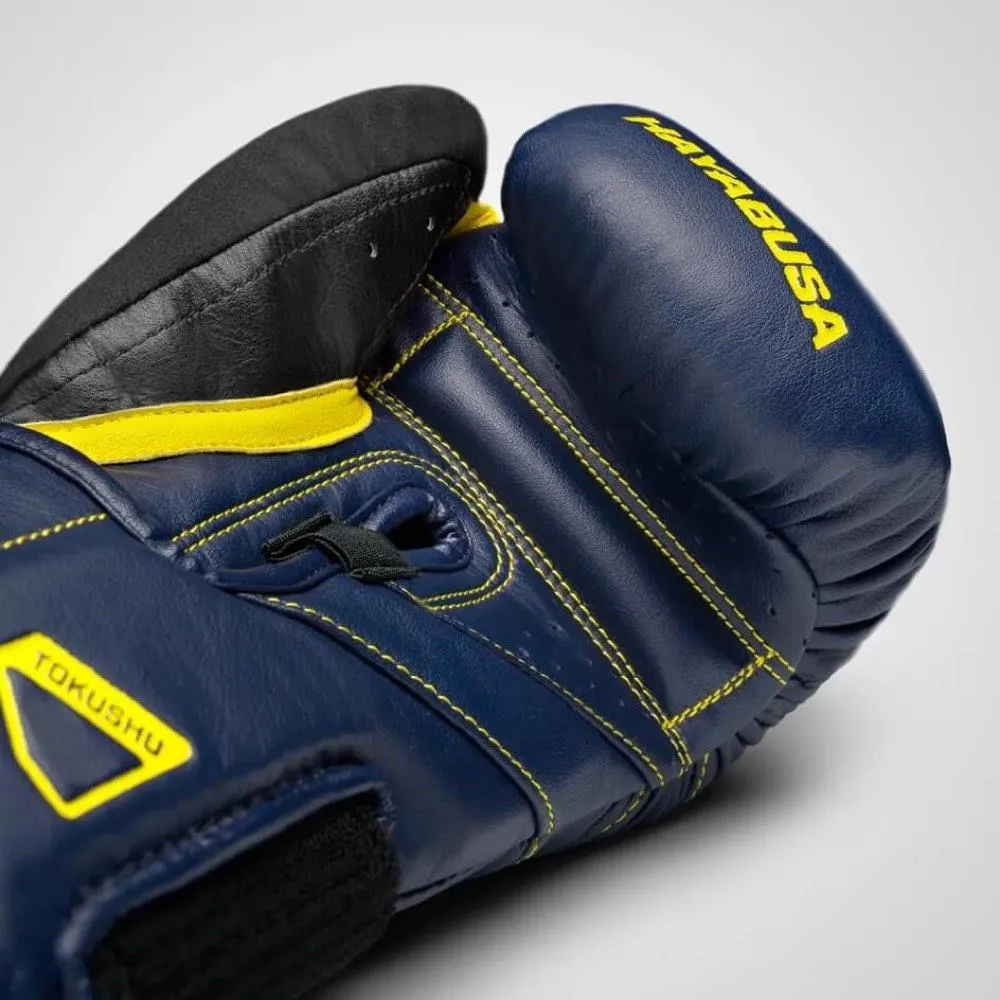 Hayabusa T3 Boxing Gloves - Navy Blue/Yellow