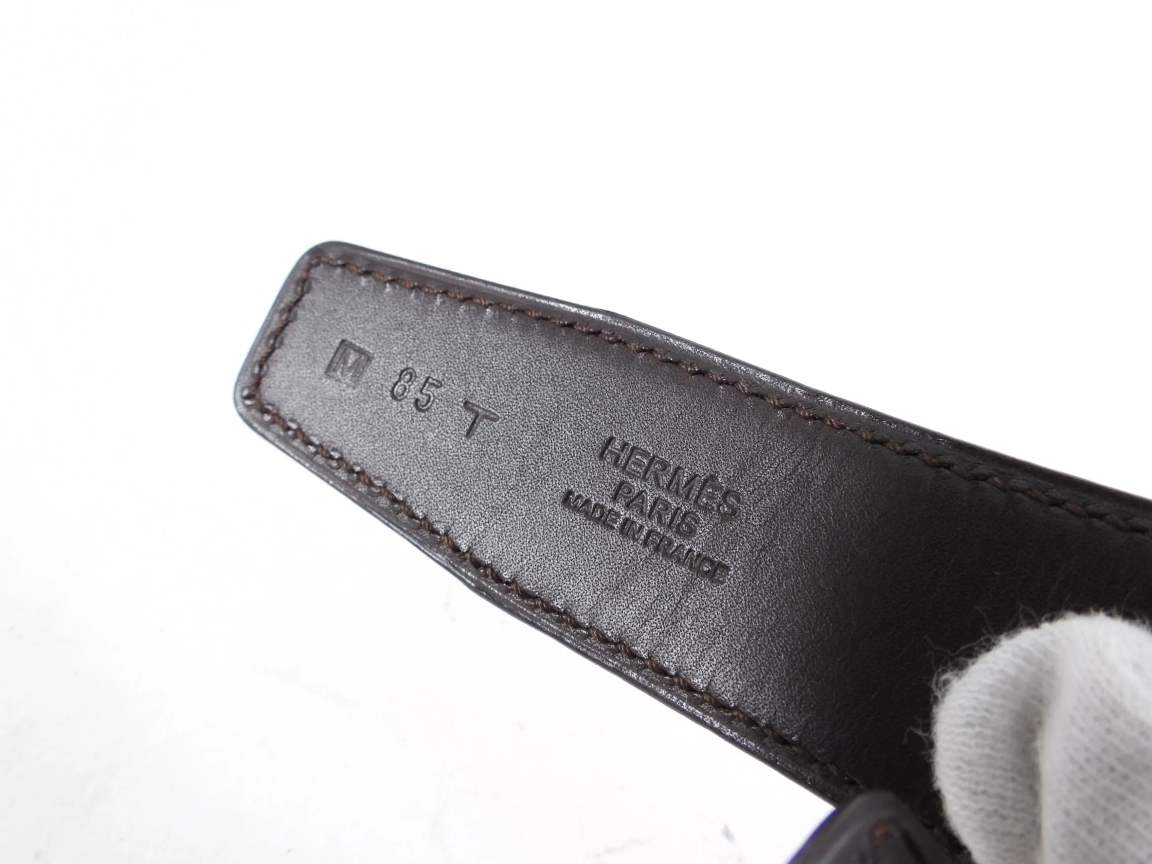 Hermes Red and Brown Reversible Belt Kit - 30-34”