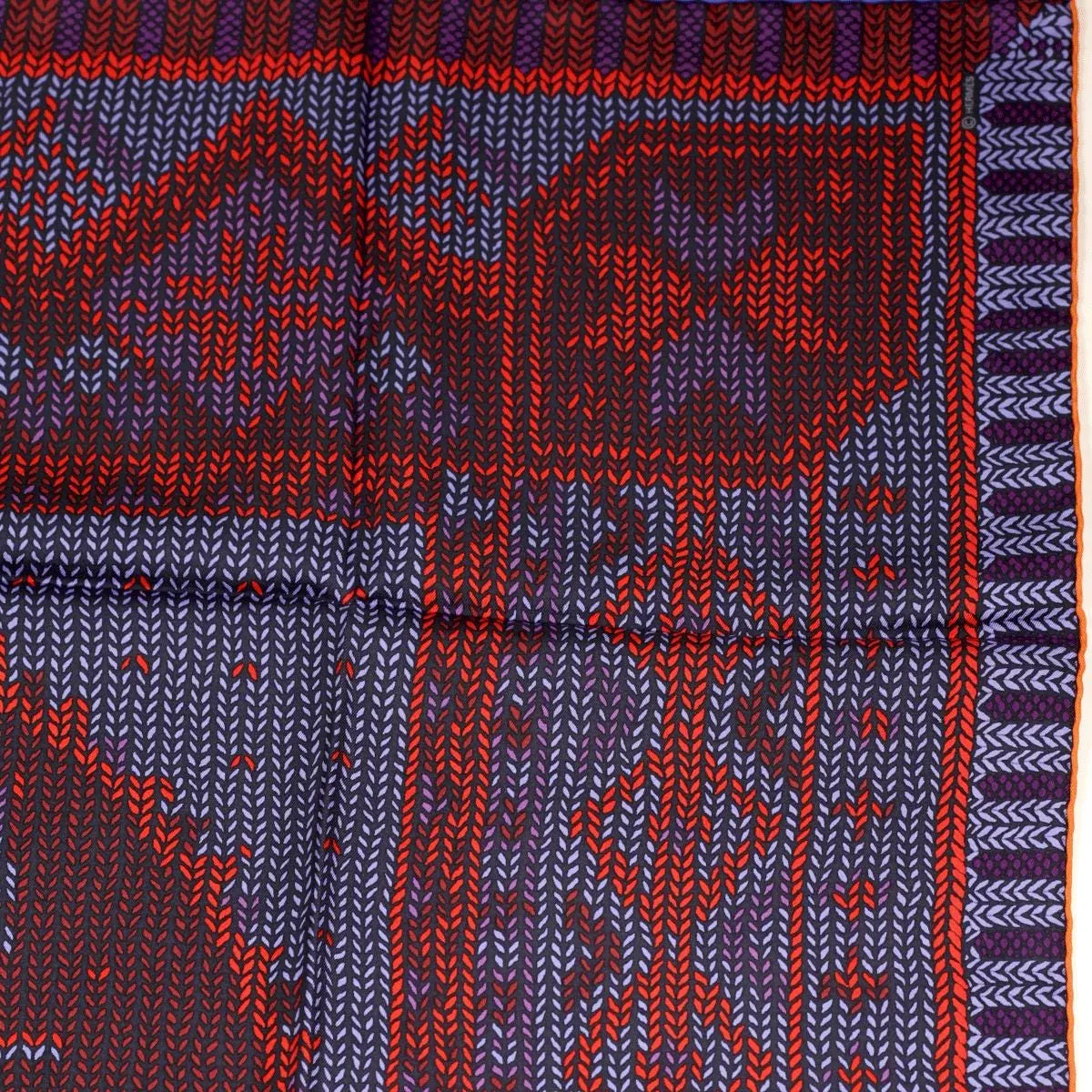 Hermes Scarf "Au Coin du Feu" by Dimitri Rybaltchenko 90cm Silk