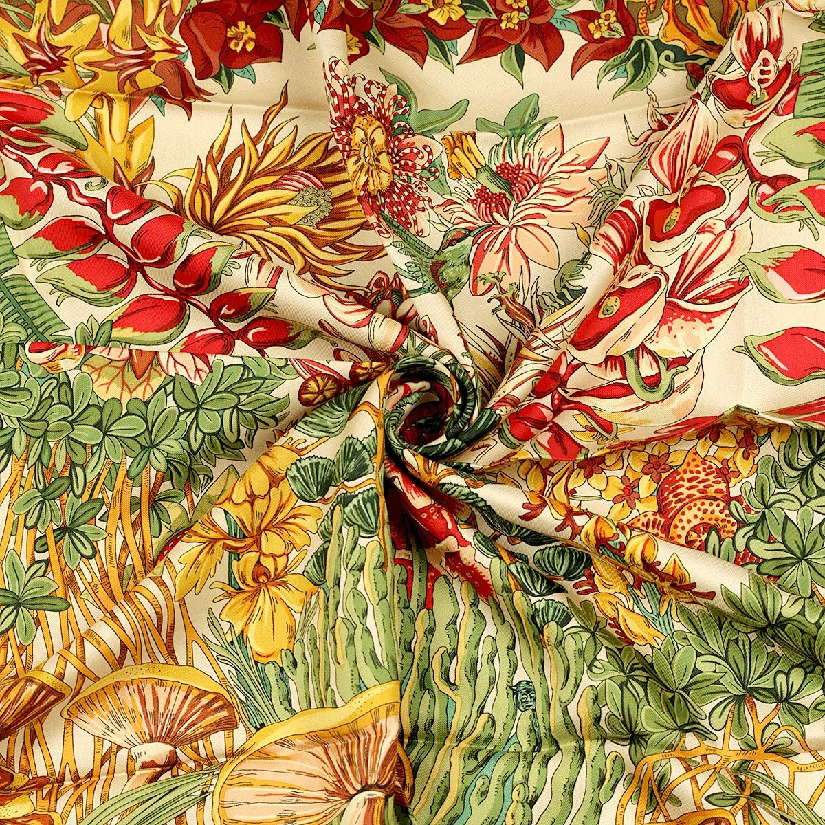 Hermes Scarf "L'Ile Deserte" by Annie Faivre 90cm Silk