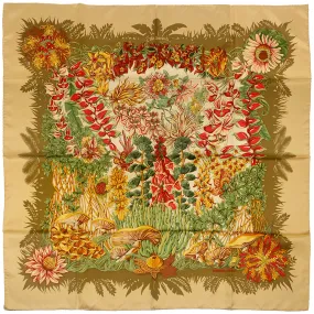 Hermes Scarf "L'Ile Deserte" by Annie Faivre 90cm Silk