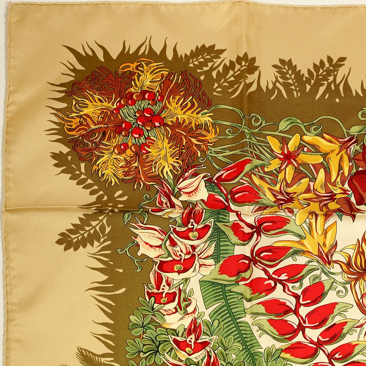 Hermes Scarf "L'Ile Deserte" by Annie Faivre 90cm Silk
