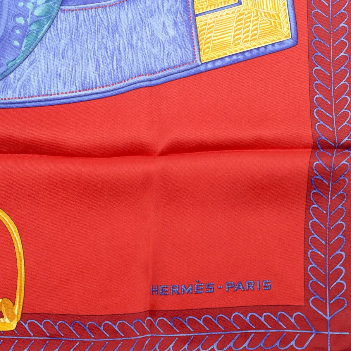 Hermes Scarf "Selle d'Officier en Grande Tenue" by Wlodek Kaminski 70cm Silk