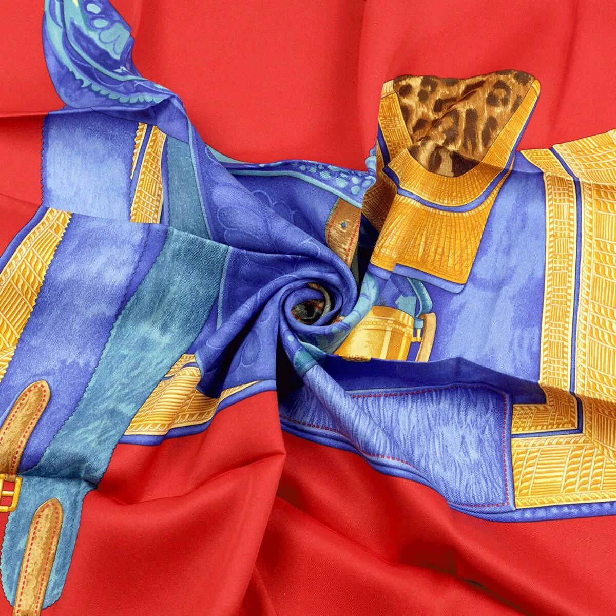 Hermes Scarf "Selle d'Officier en Grande Tenue" by Wlodek Kaminski 70cm Silk