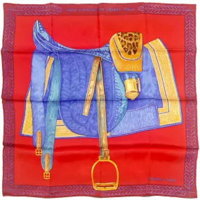 Hermes Scarf "Selle d'Officier en Grande Tenue" by Wlodek Kaminski 70cm Silk