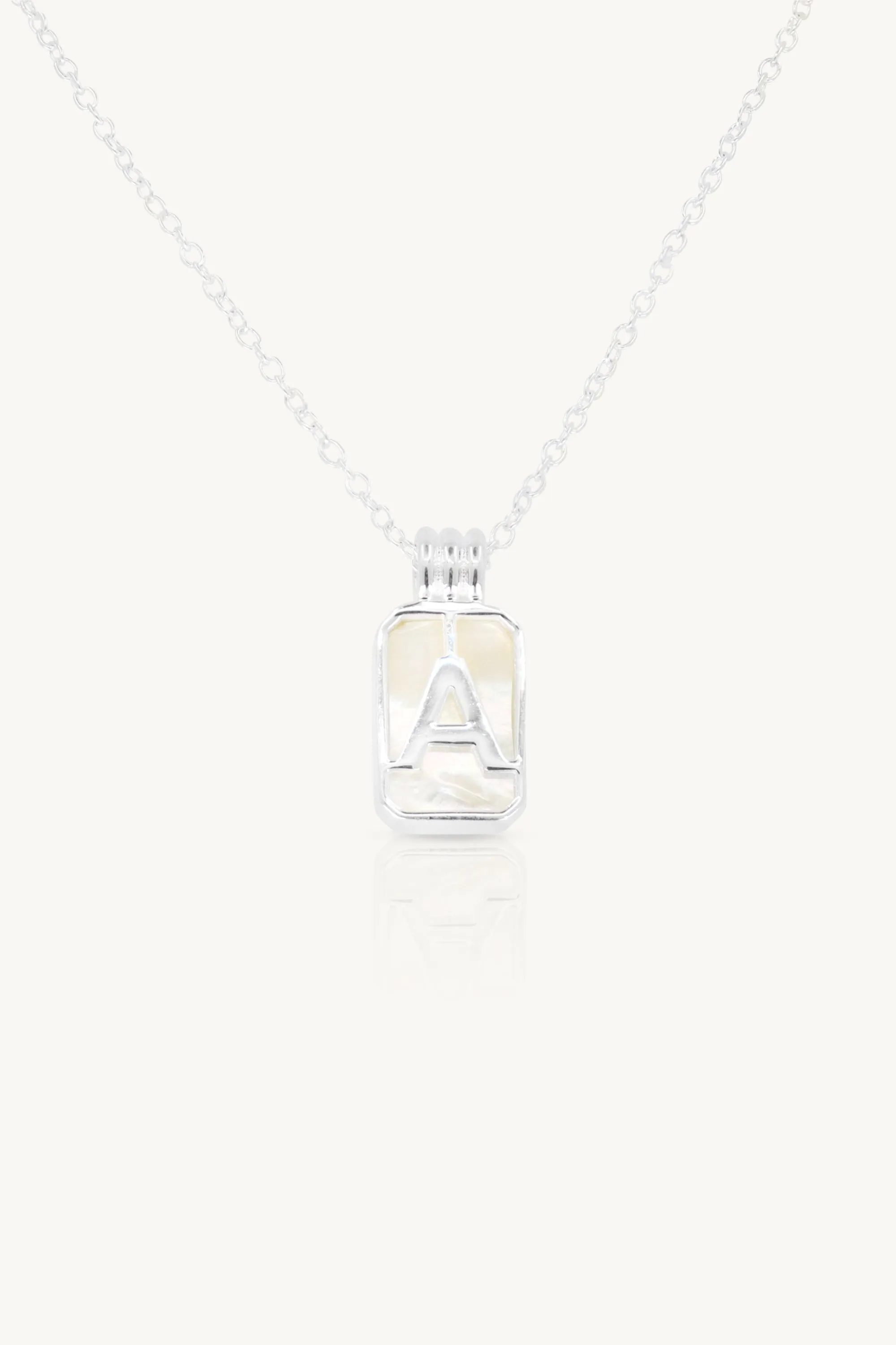 Initial A to Z Silver Pendant
