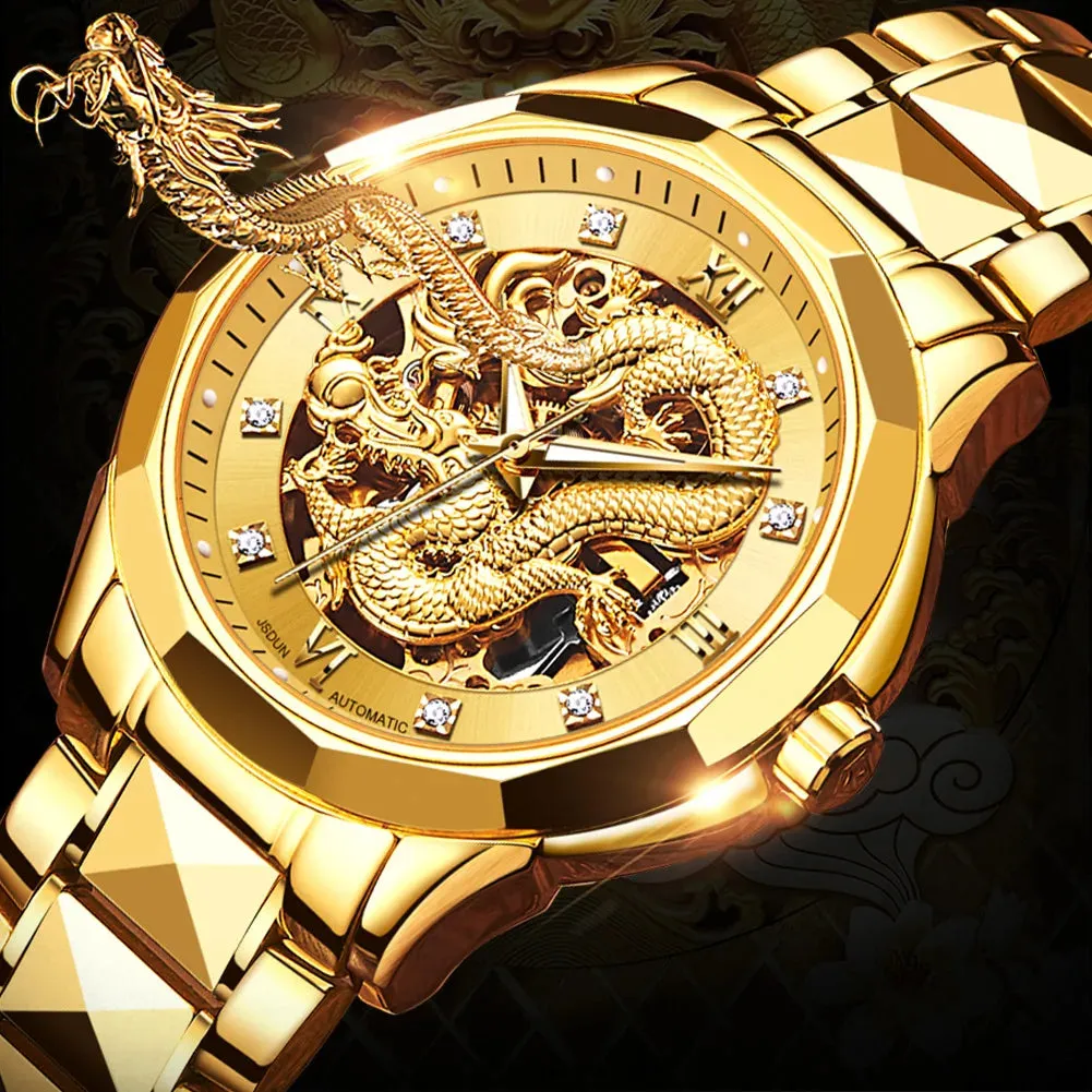 Introducing the JSDUN 8840 Top Luxury Brand Automatic Mechanical Clock – a masterpiece in timekeeping, elegance, and style.