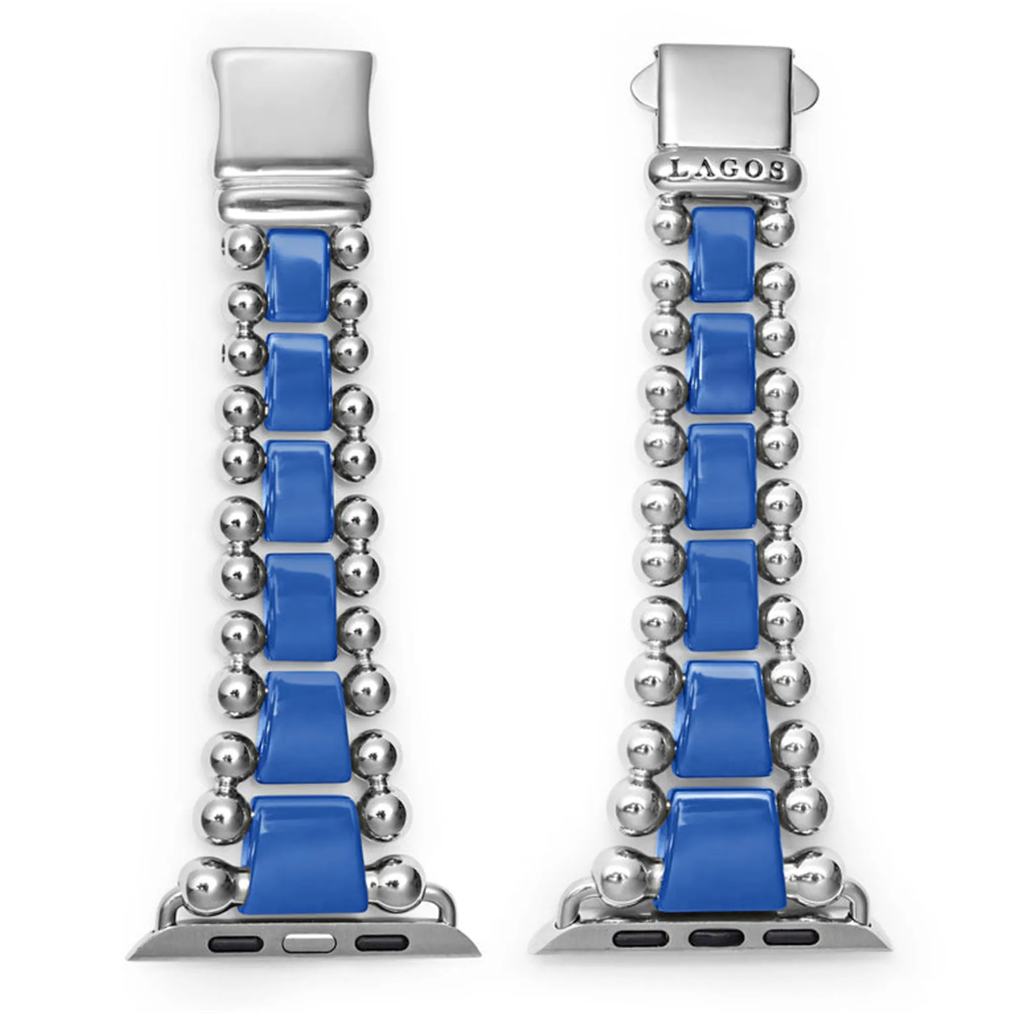 Lagos Ultramarine Ceramic & Stainless Steel Watch Bracelet - 42 - 49mm