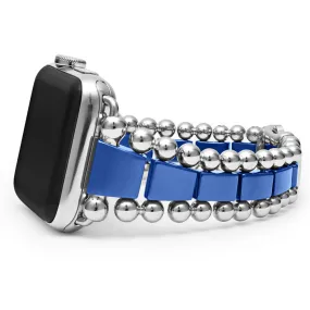Lagos Ultramarine Ceramic & Stainless Steel Watch Bracelet - 42 - 49mm