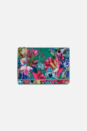 LARGE CANVAS CLUTCH RUN FROM PARADISE