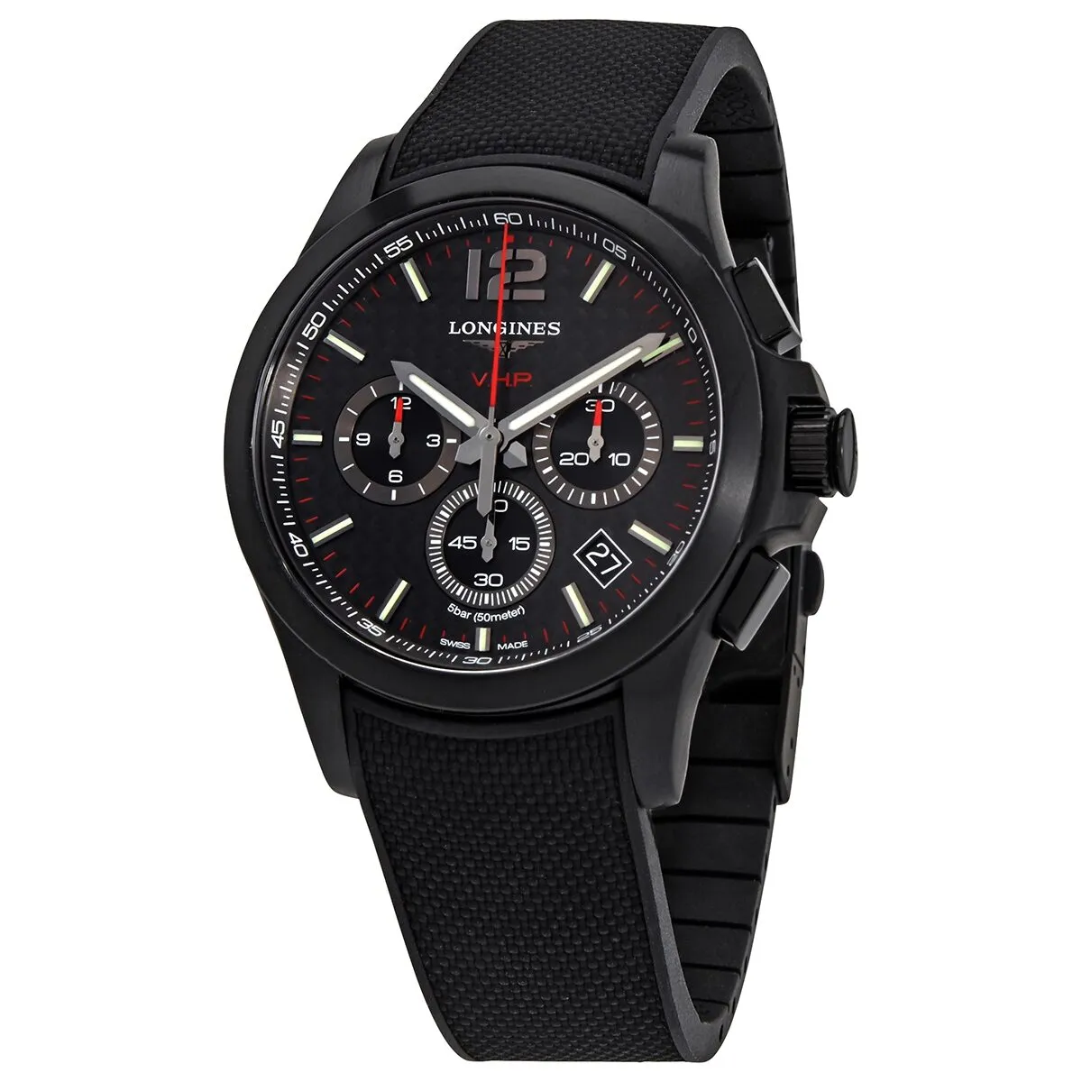 Longines Conquest V.H.P Carbon Fiber Dial Men's Watch L37172669 L3.717.2.66.9