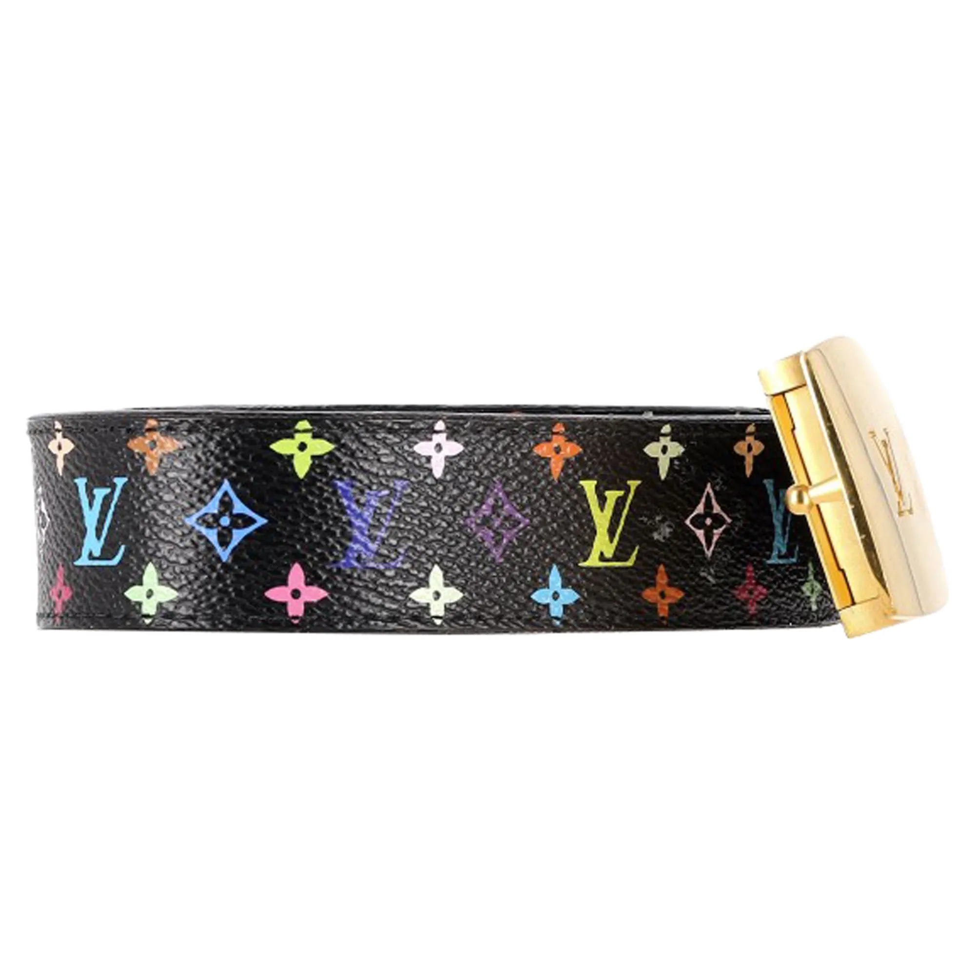 Louis Vuitton Monogram LV Cut Reversible Belt in Black Leather
