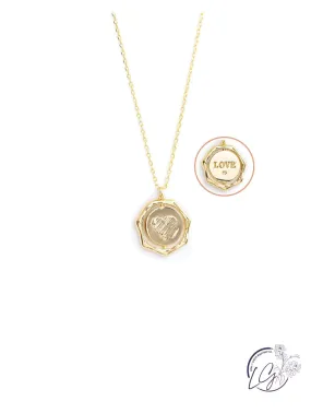Love   Heart Flip Necklace