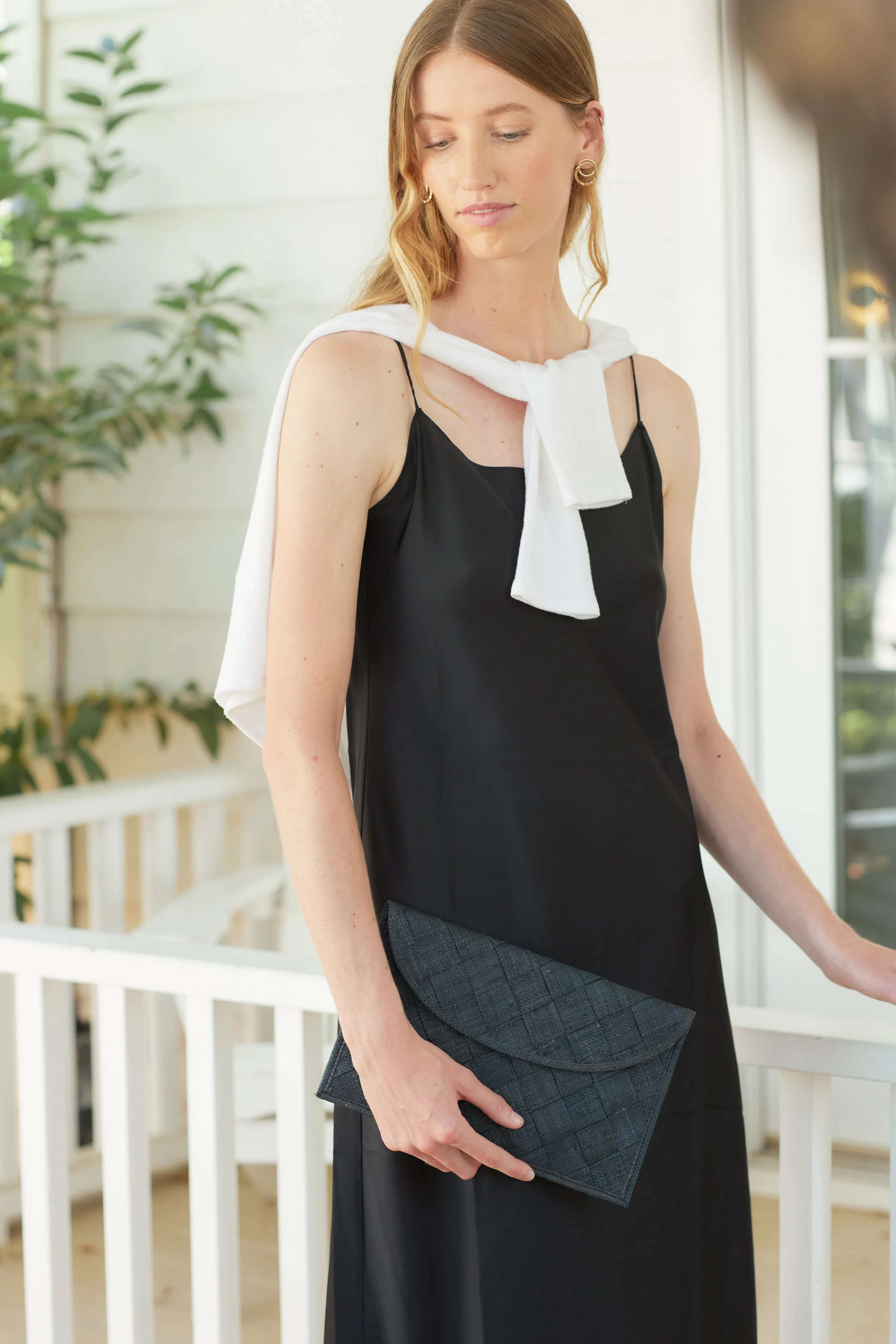 Mattie Straw Envelope Clutch Bag