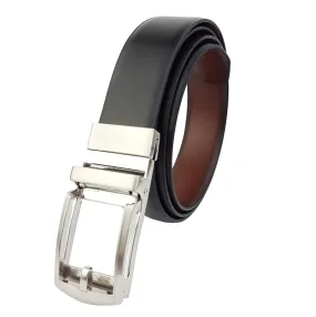 Men's Comfortable, "NO HOLE"  Classic Reversible Belt