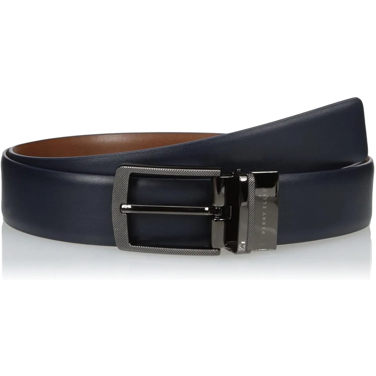 Men's Perry Ellis Portfolio Men's First Navy Reversible Belt