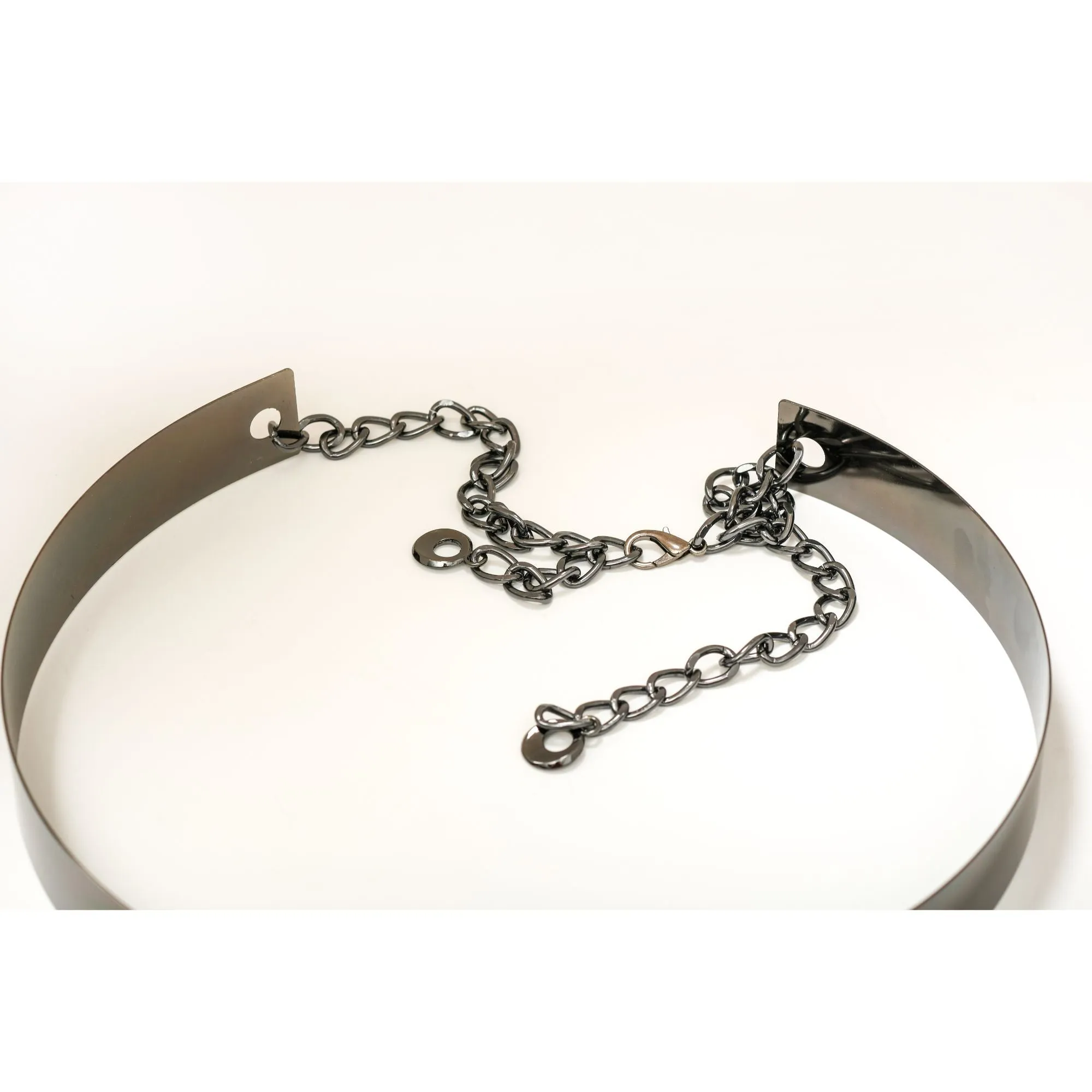 Metallic Saree Belt with Chain