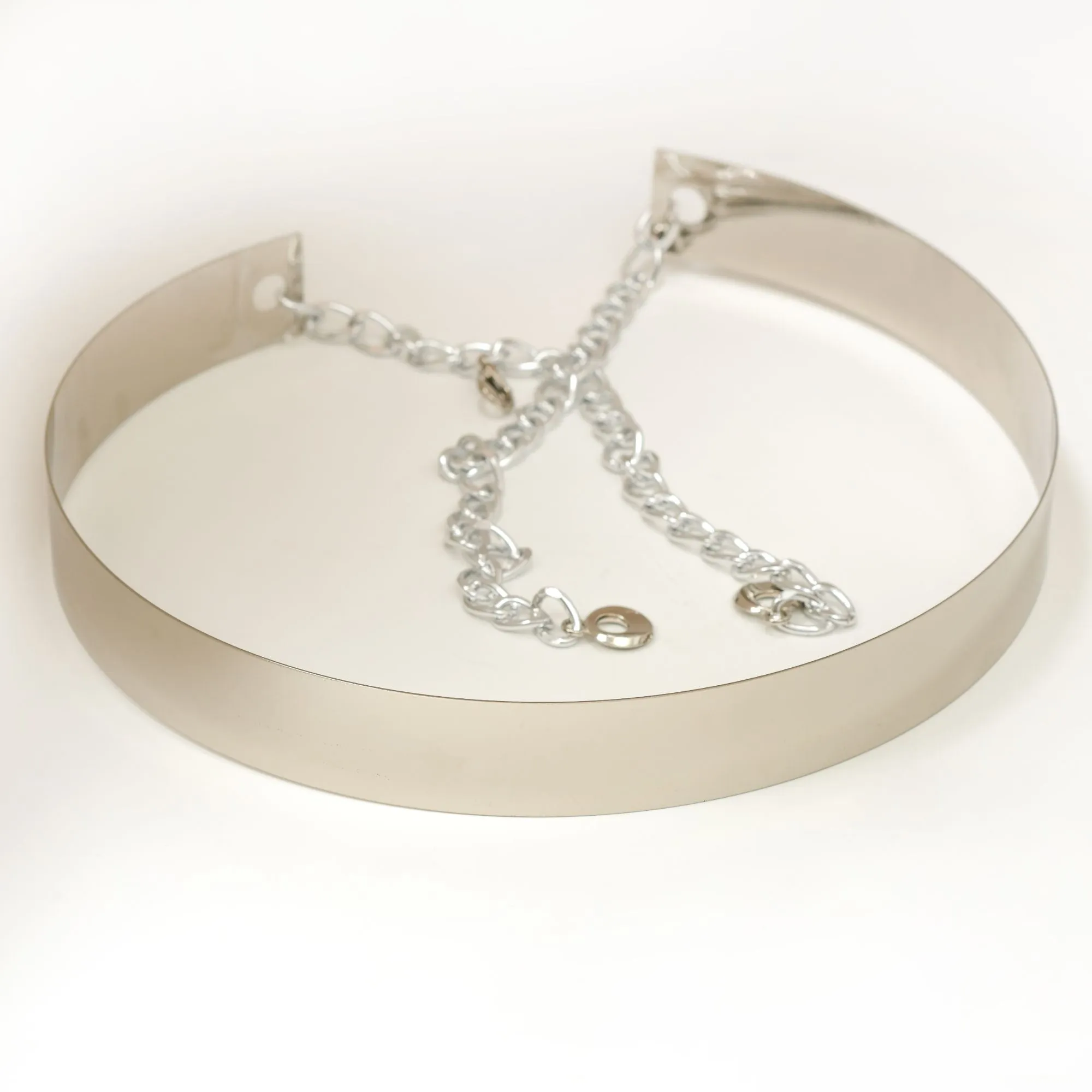 Metallic Saree Belt with Chain