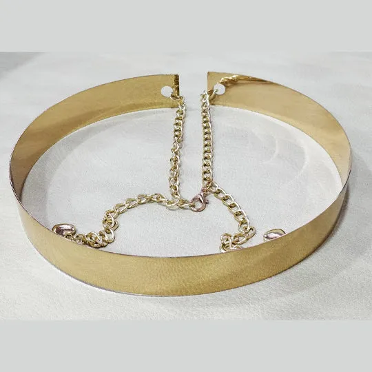 Metallic Saree Belt with Chain