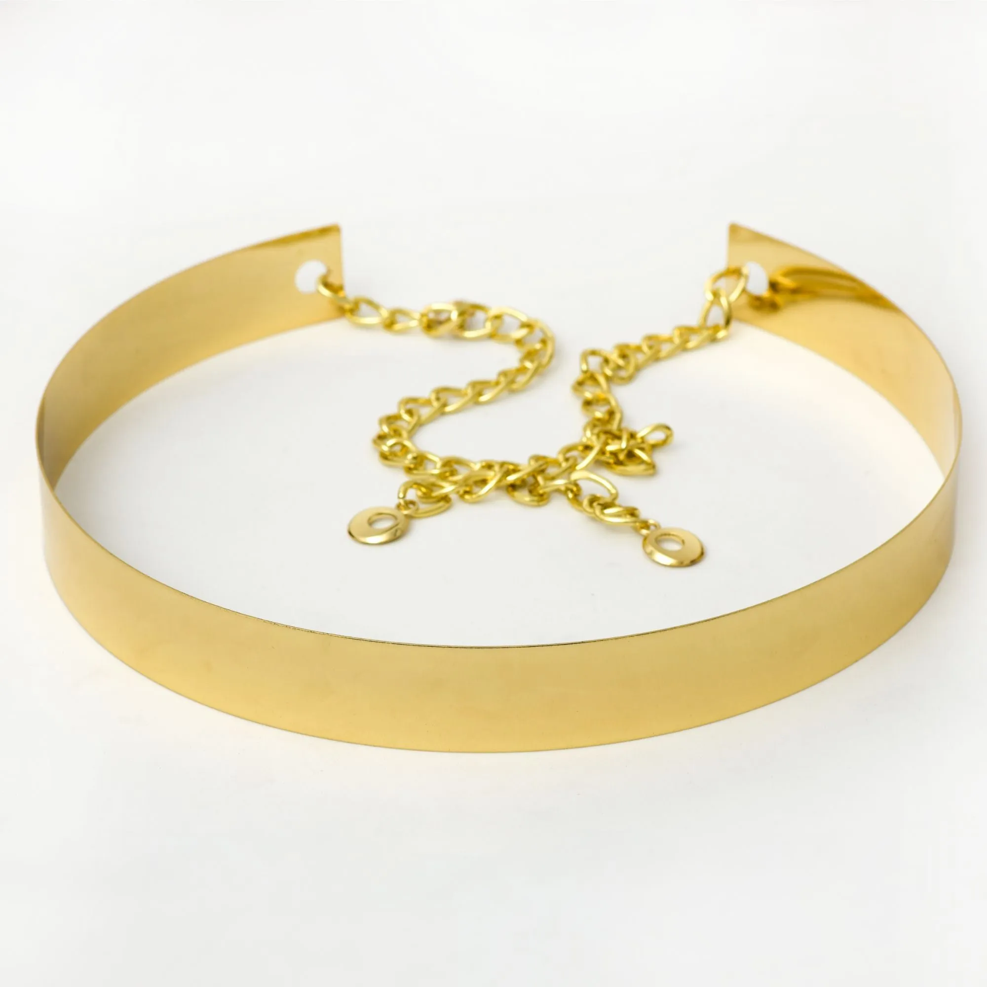 Metallic Saree Belt with Chain