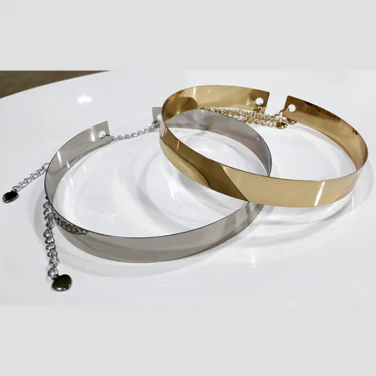 Metallic Saree Belt with Chain