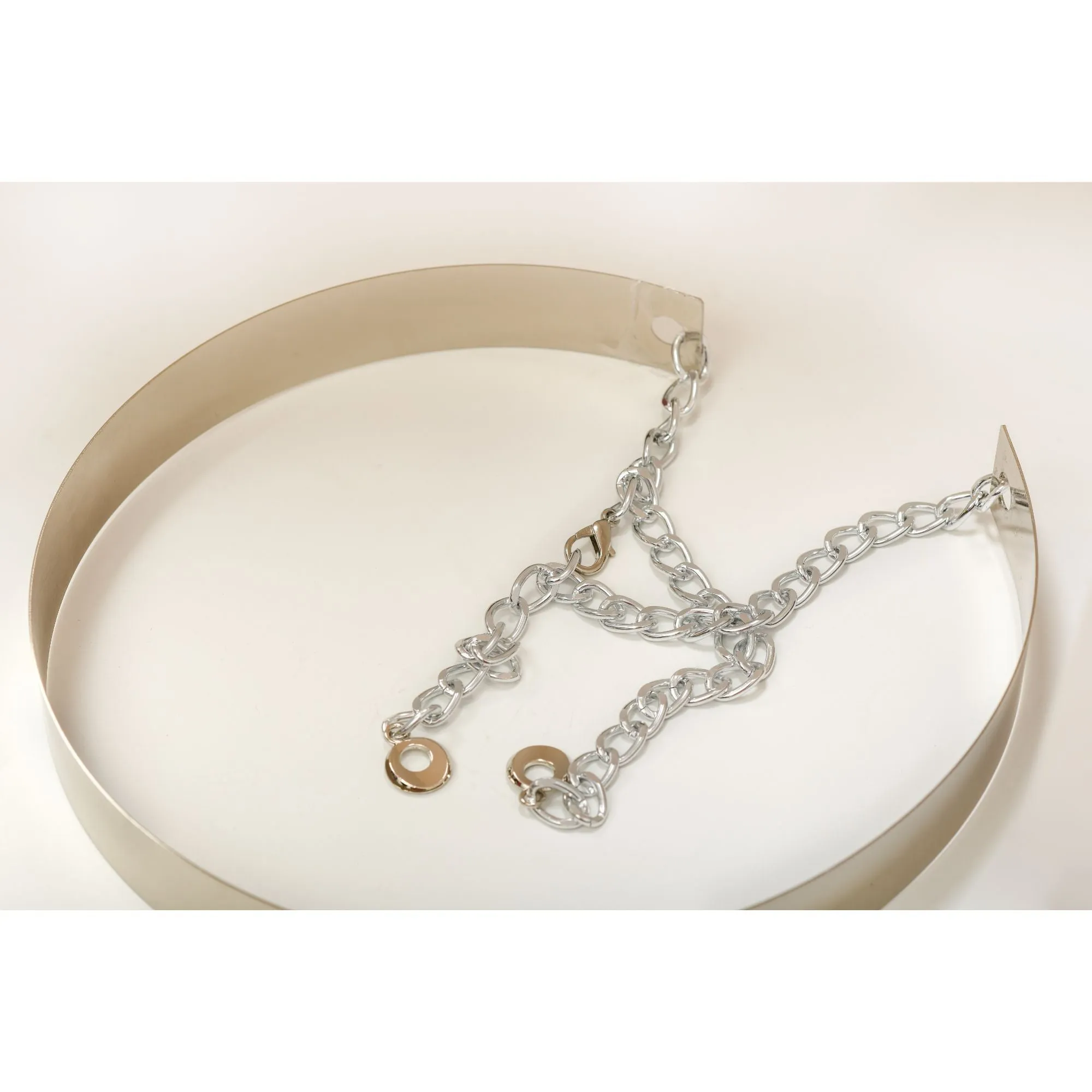 Metallic Saree Belt with Chain