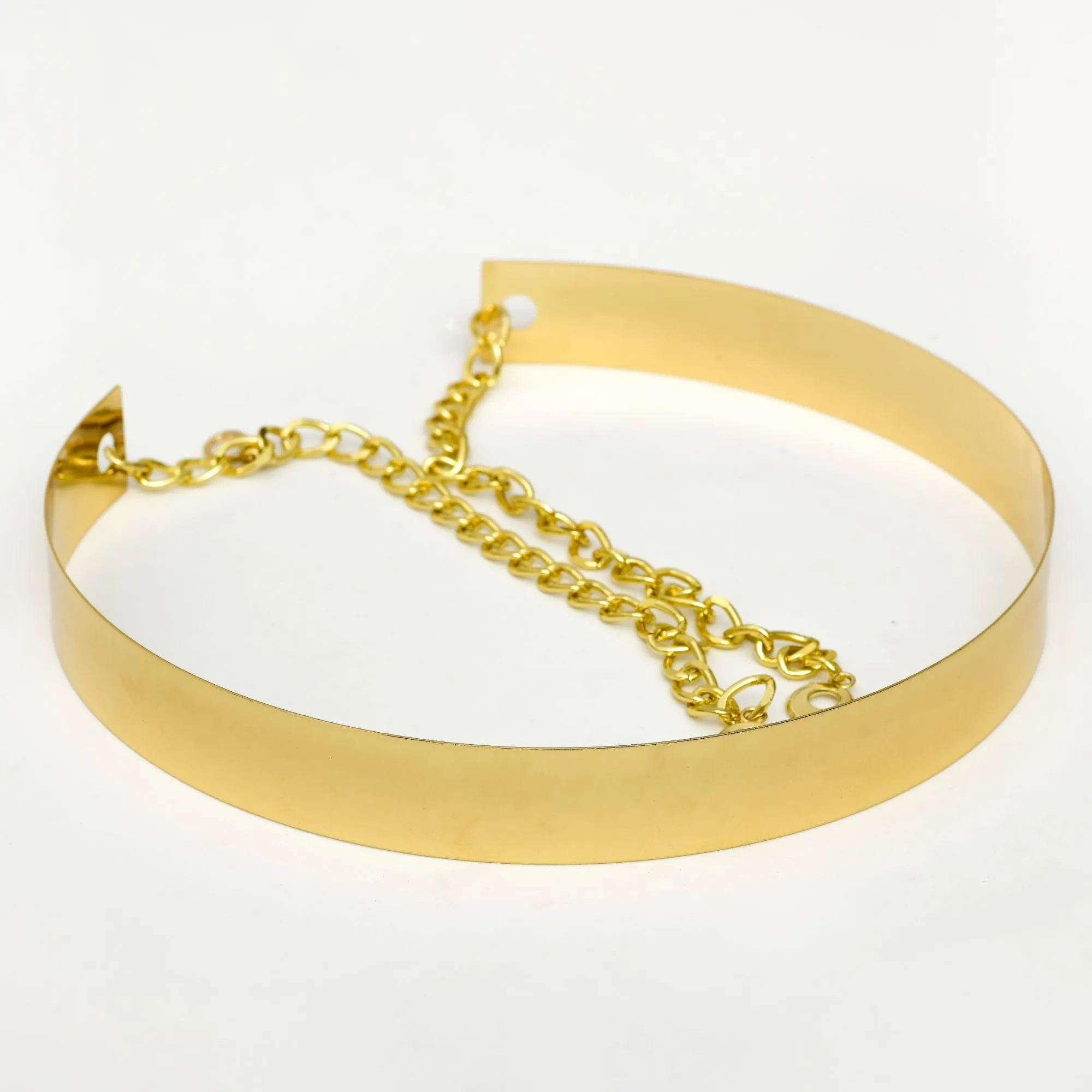 Metallic Saree Belt with Chain