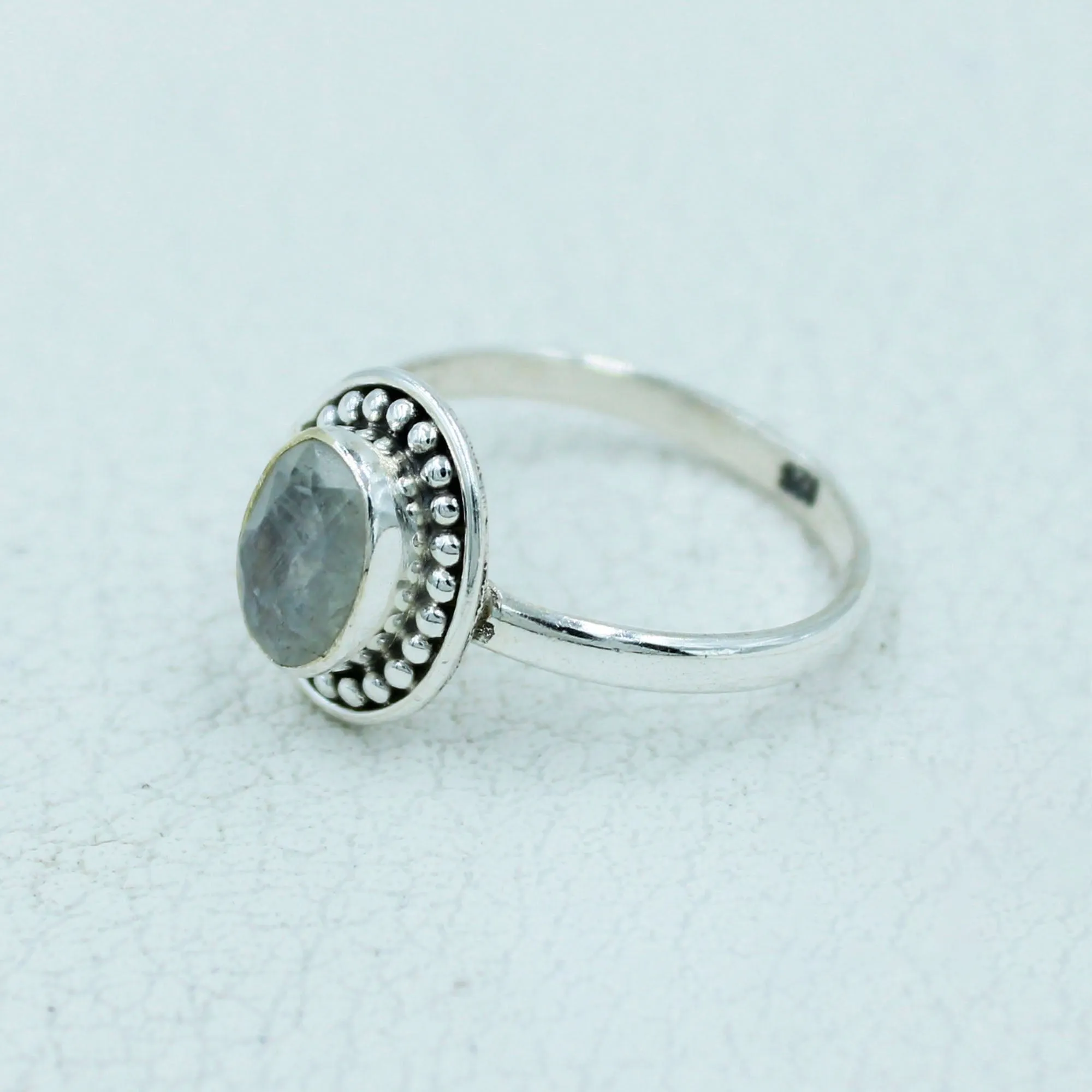 Moonstone Delicate Ring, Gift for Her