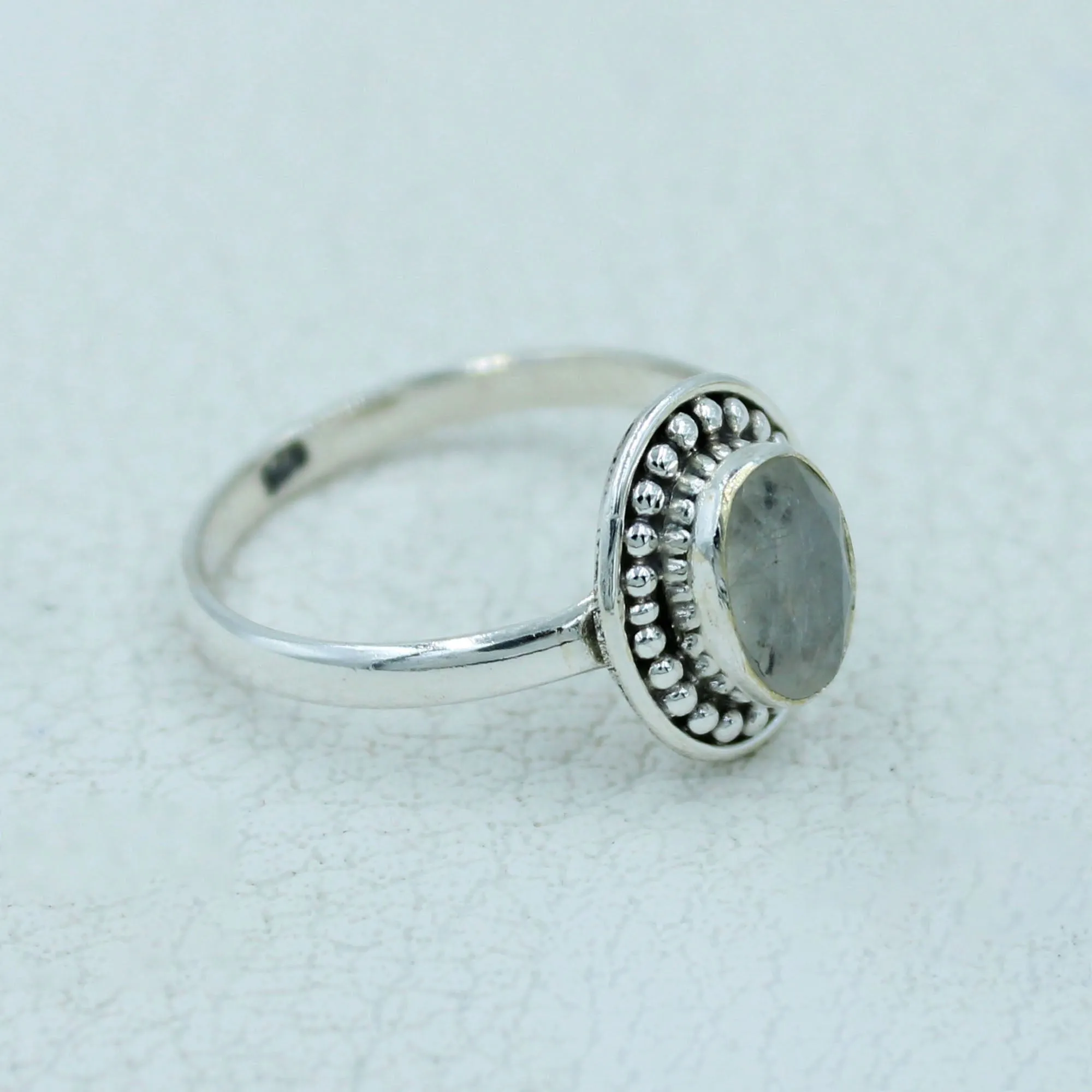 Moonstone Delicate Ring, Gift for Her