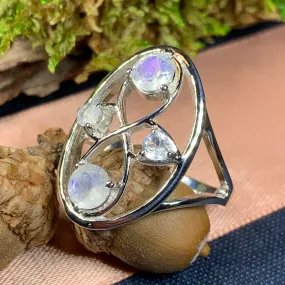 Moonstone Infinity Ring