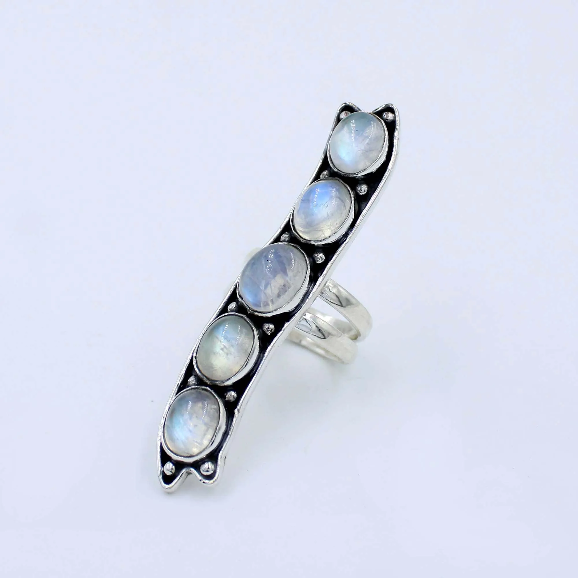 Moonstone Unique Designer Silver Ring