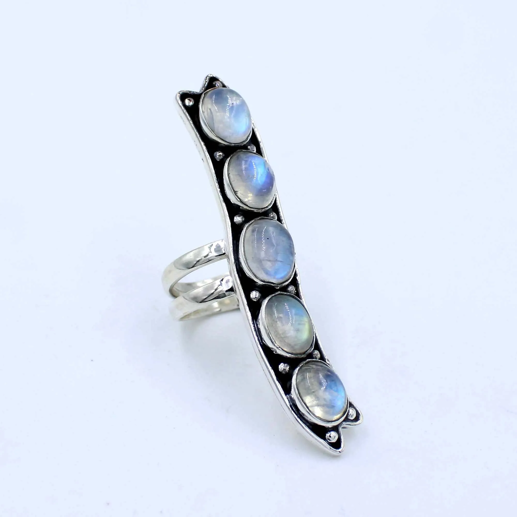 Moonstone Unique Designer Silver Ring