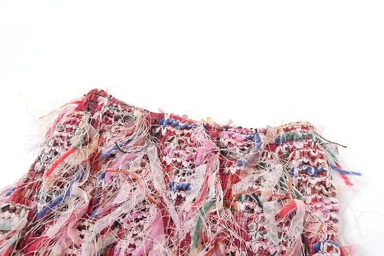 More About Me Colorful Tassel Mini Skirt