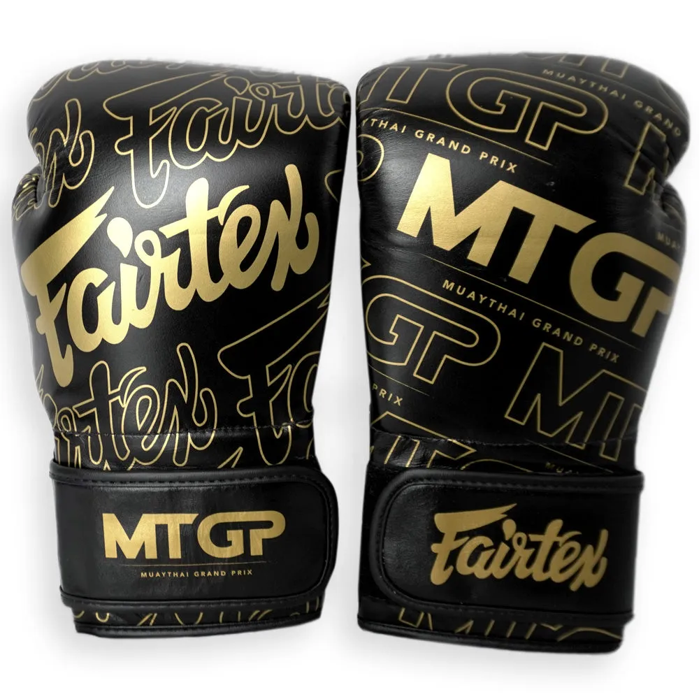 MTGP X Fairtex Black or White Logo Velcro Boxing Gloves
