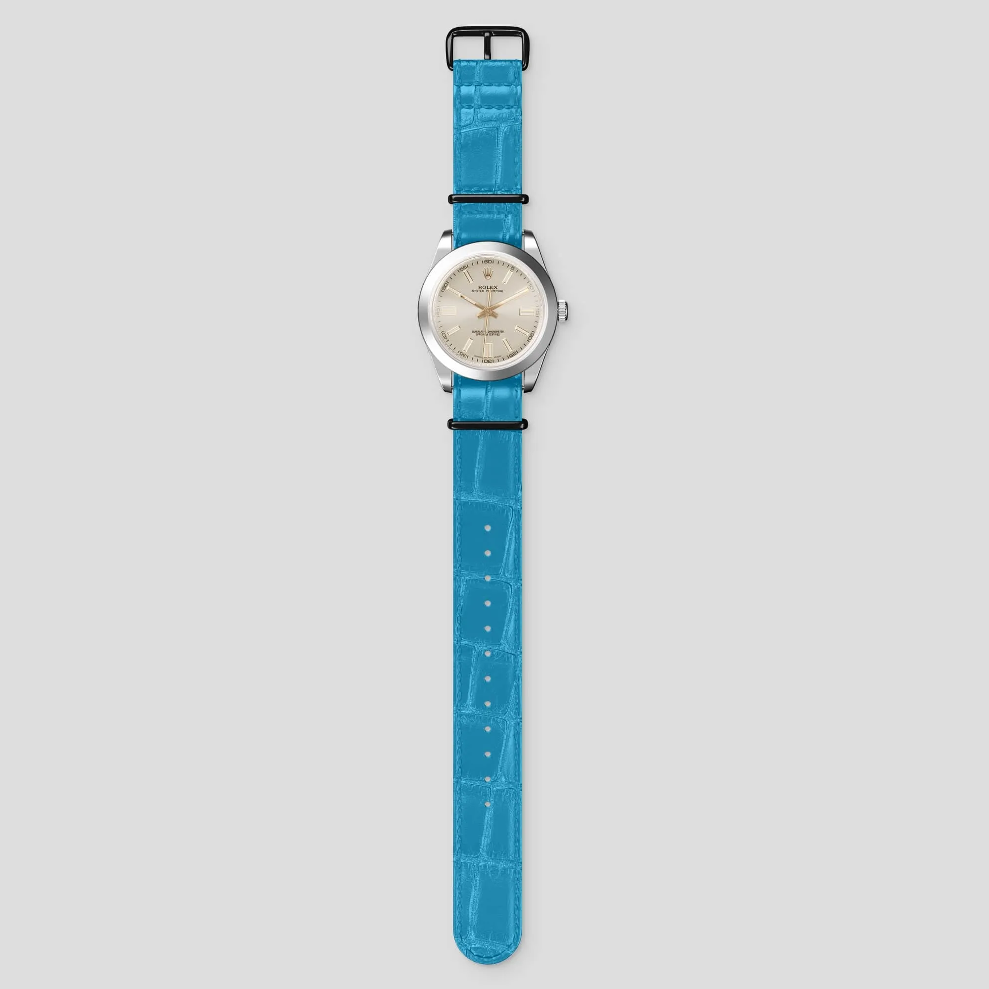 NATO Strap For Rolex Oyster Perpetual 36mm In Alligator