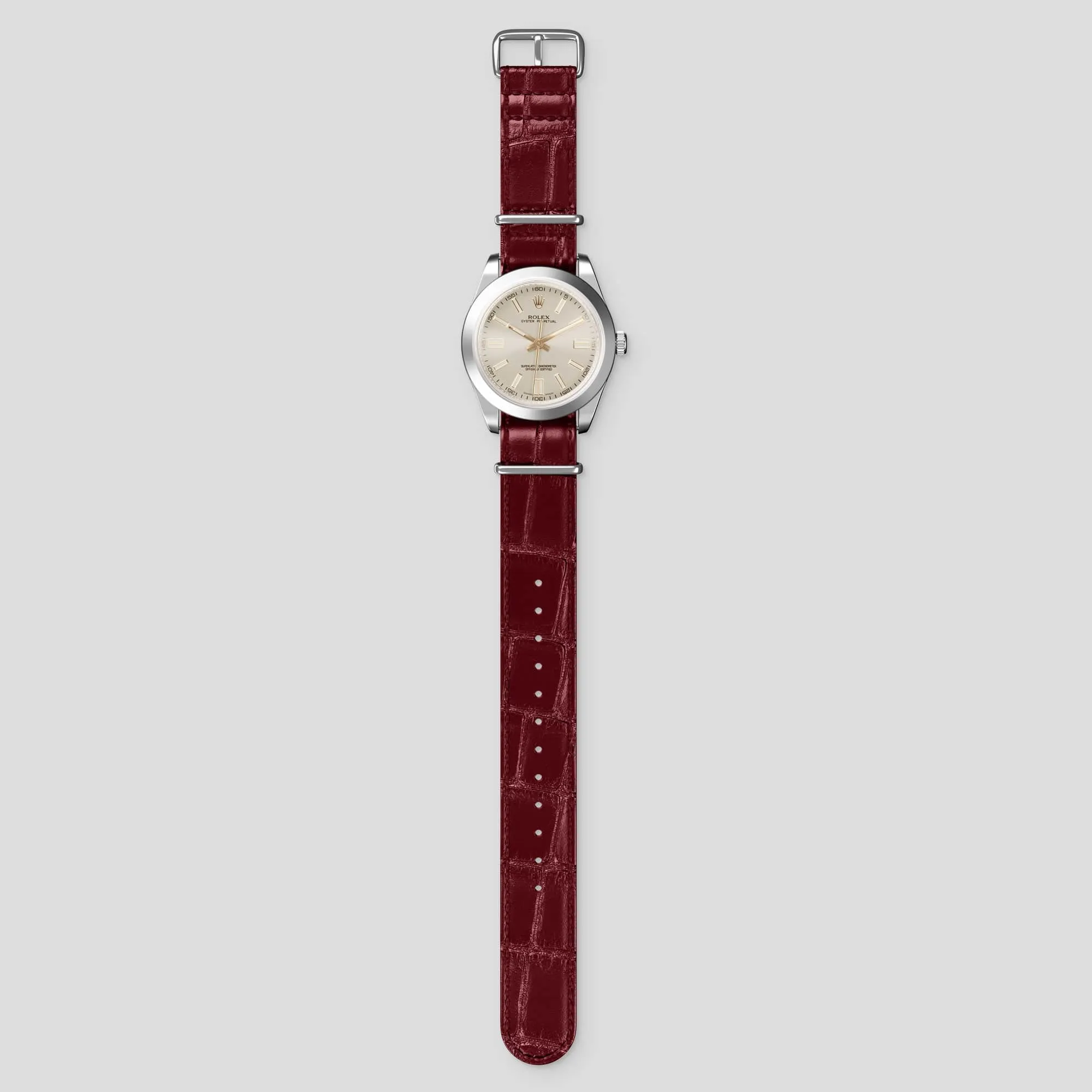 NATO Strap For Rolex Oyster Perpetual 36mm In Alligator