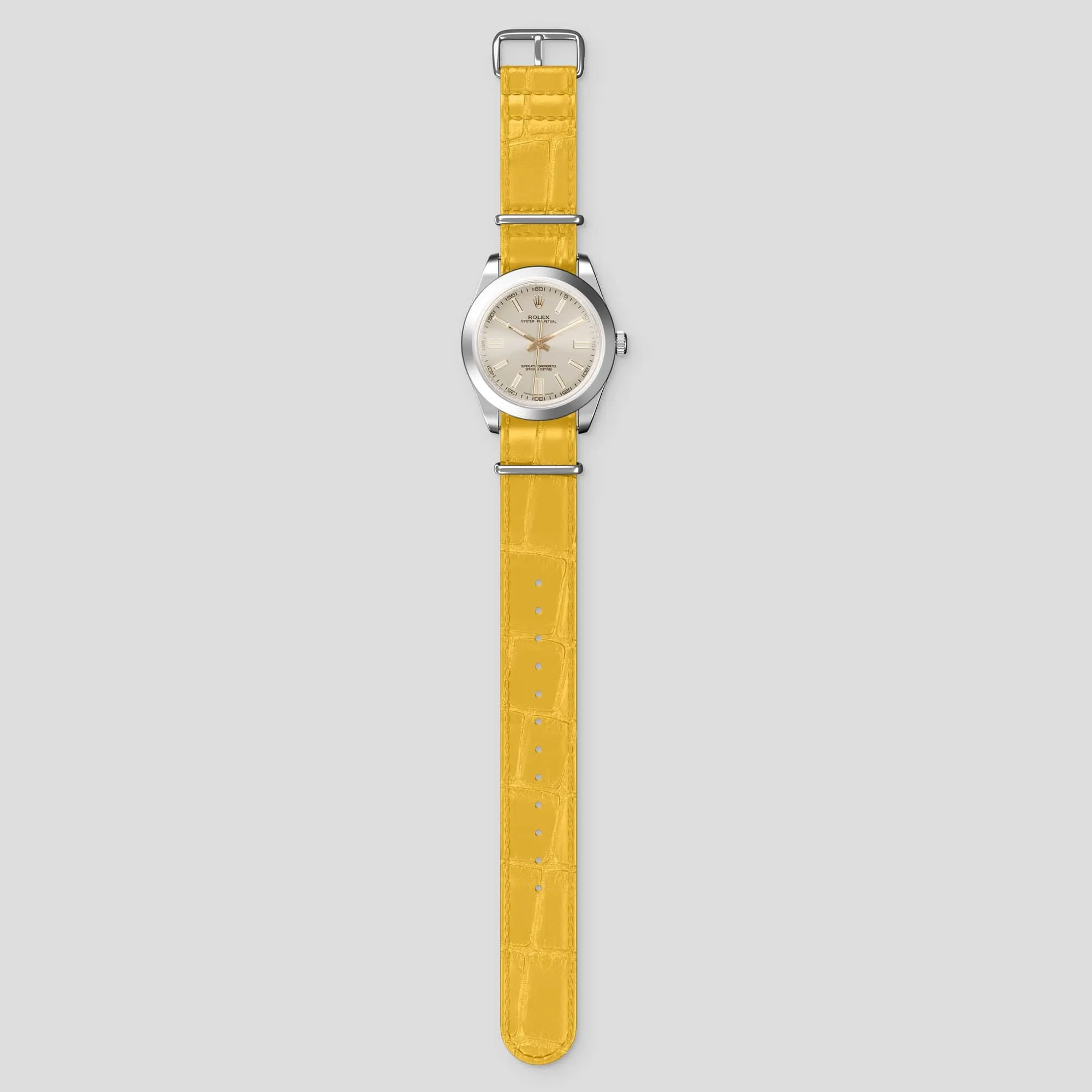 NATO Strap For Rolex Oyster Perpetual 36mm In Alligator