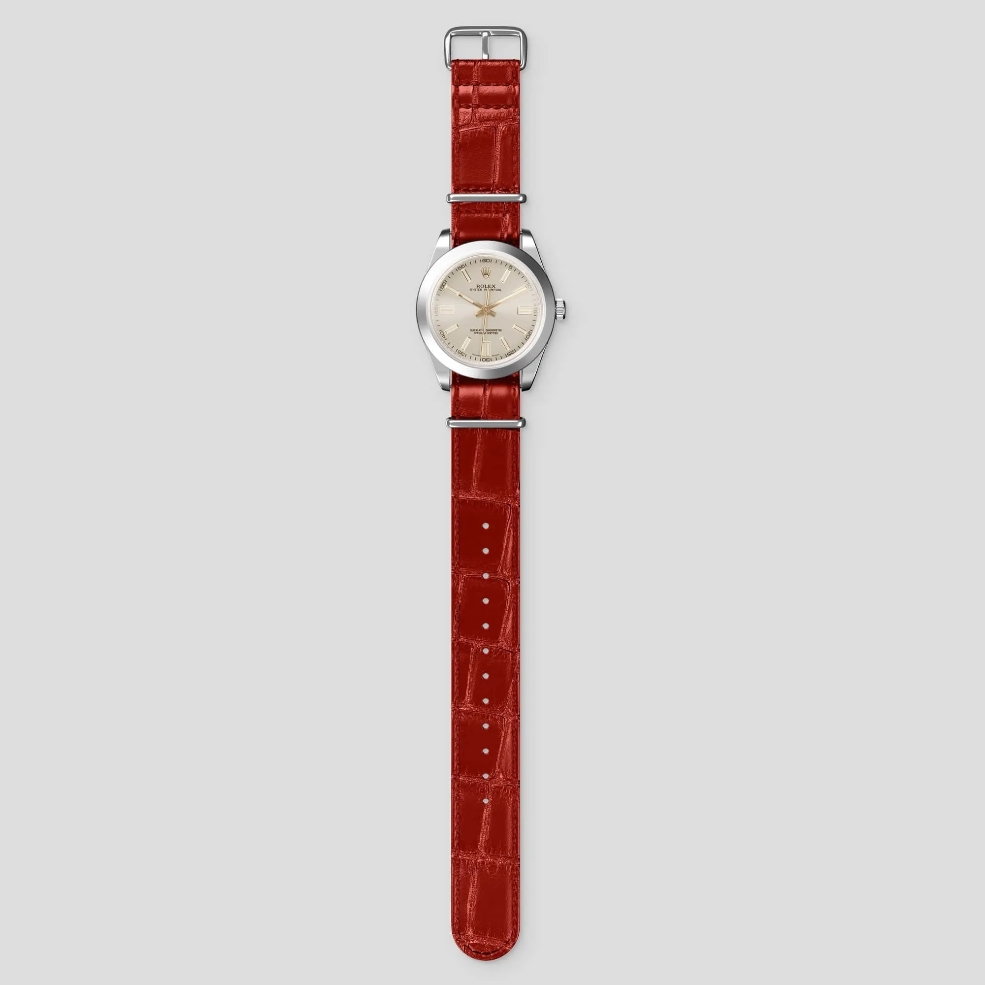 NATO Strap For Rolex Oyster Perpetual 36mm In Alligator