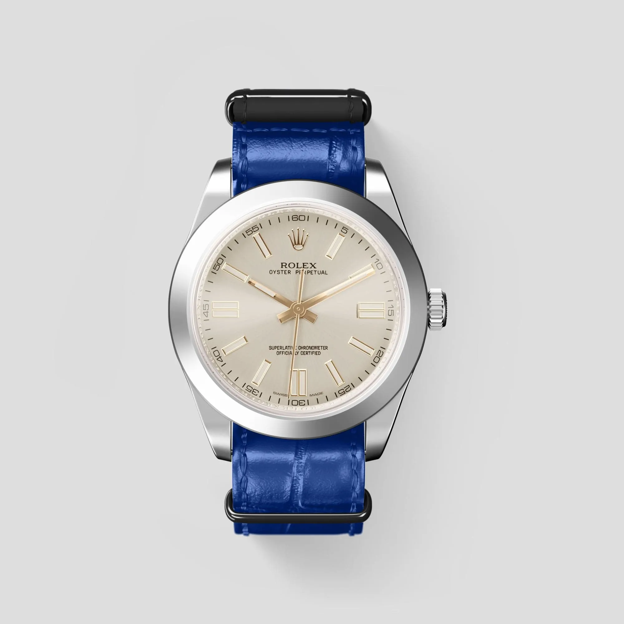 NATO Strap For Rolex Oyster Perpetual 36mm In Alligator