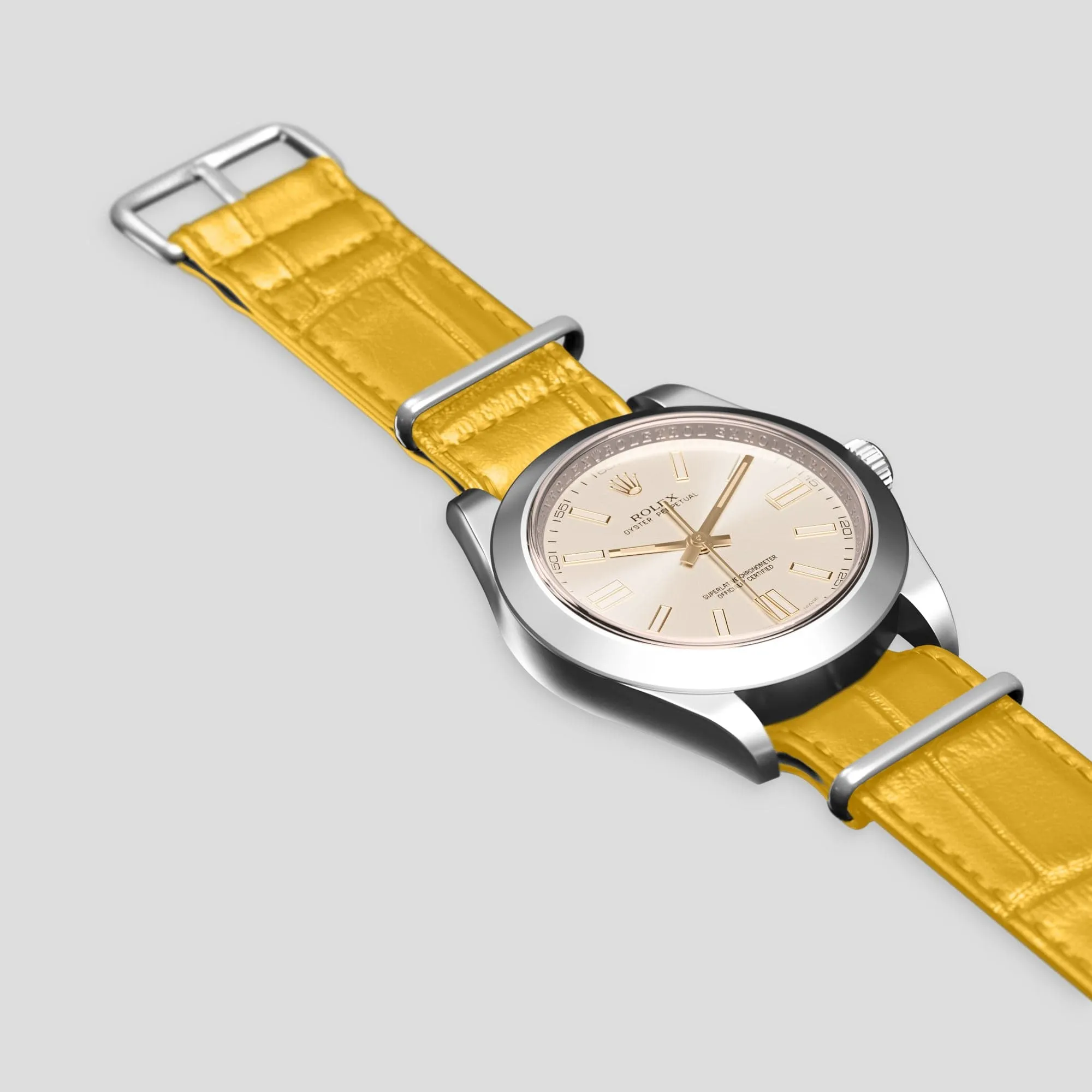 NATO Strap For Rolex Oyster Perpetual 36mm In Alligator