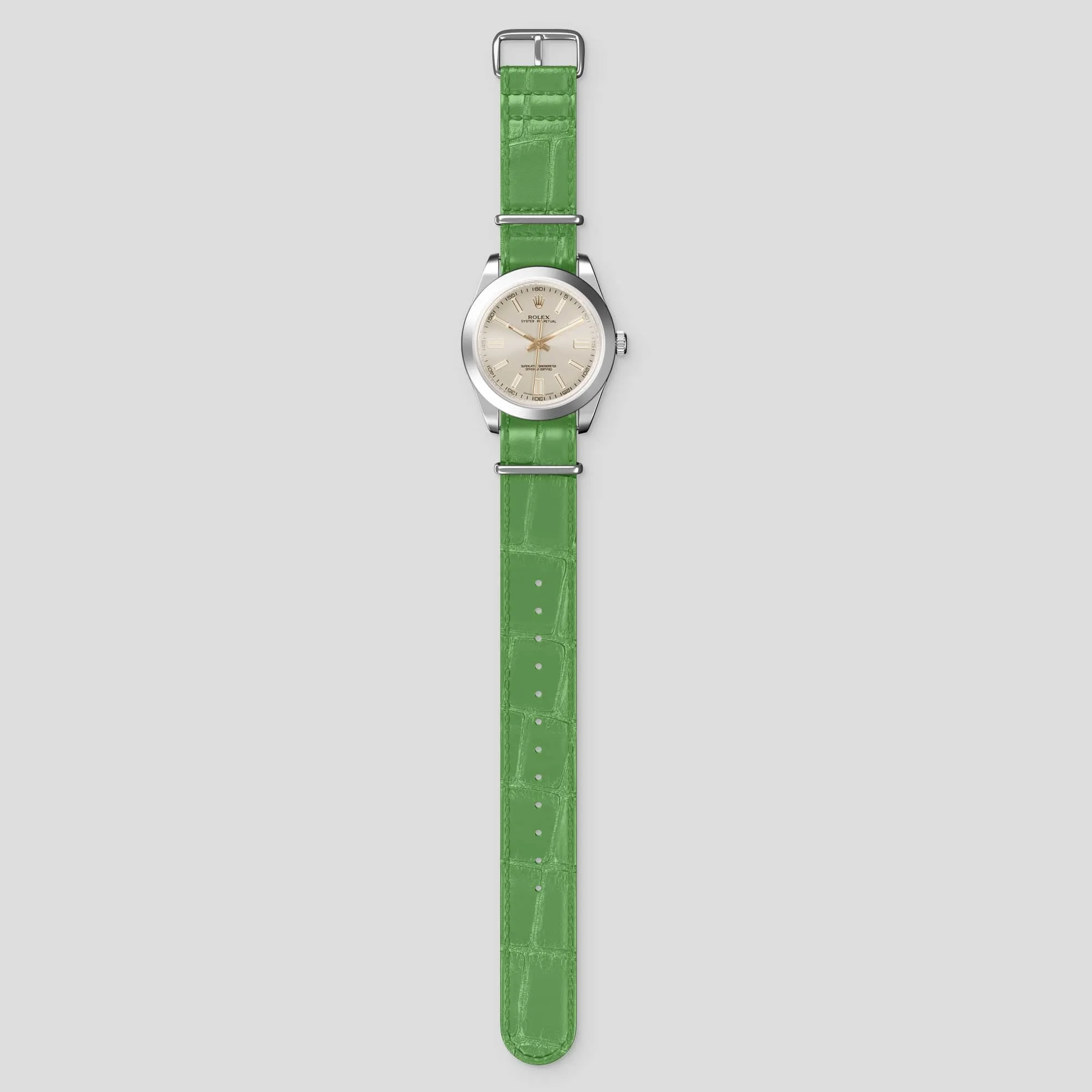 NATO Strap For Rolex Oyster Perpetual 36mm In Alligator