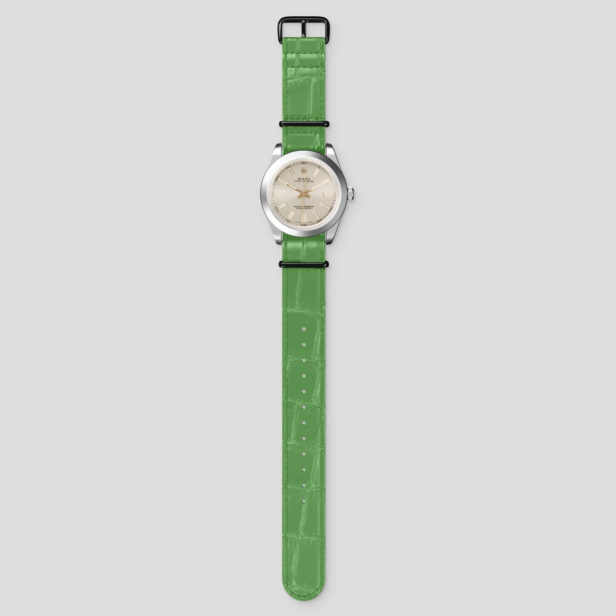 NATO Strap For Rolex Oyster Perpetual 36mm In Alligator