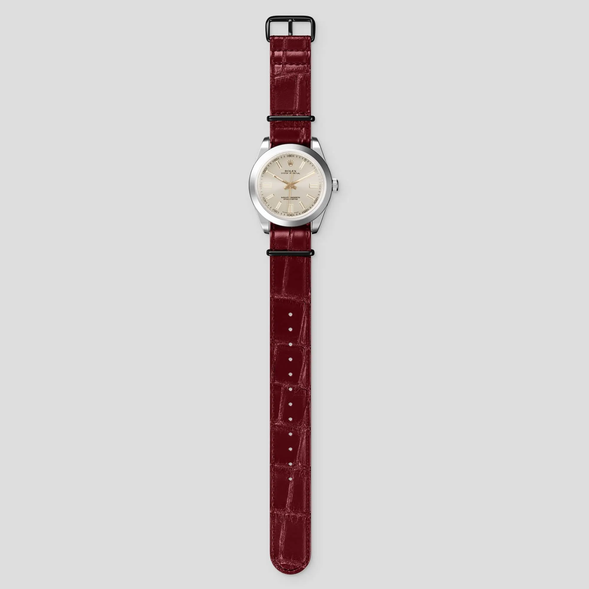 NATO Strap For Rolex Oyster Perpetual 36mm In Alligator