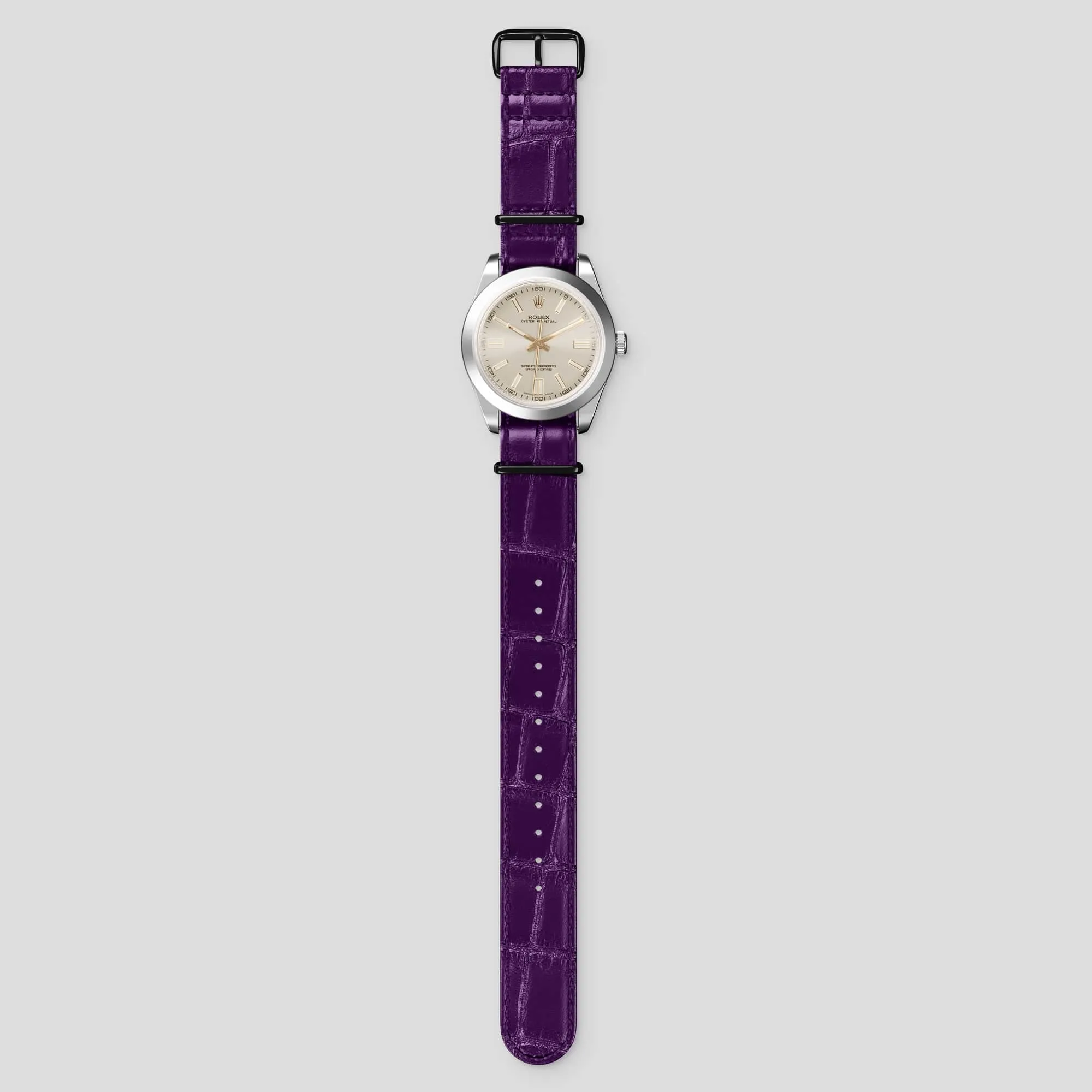 NATO Strap For Rolex Oyster Perpetual 36mm In Alligator