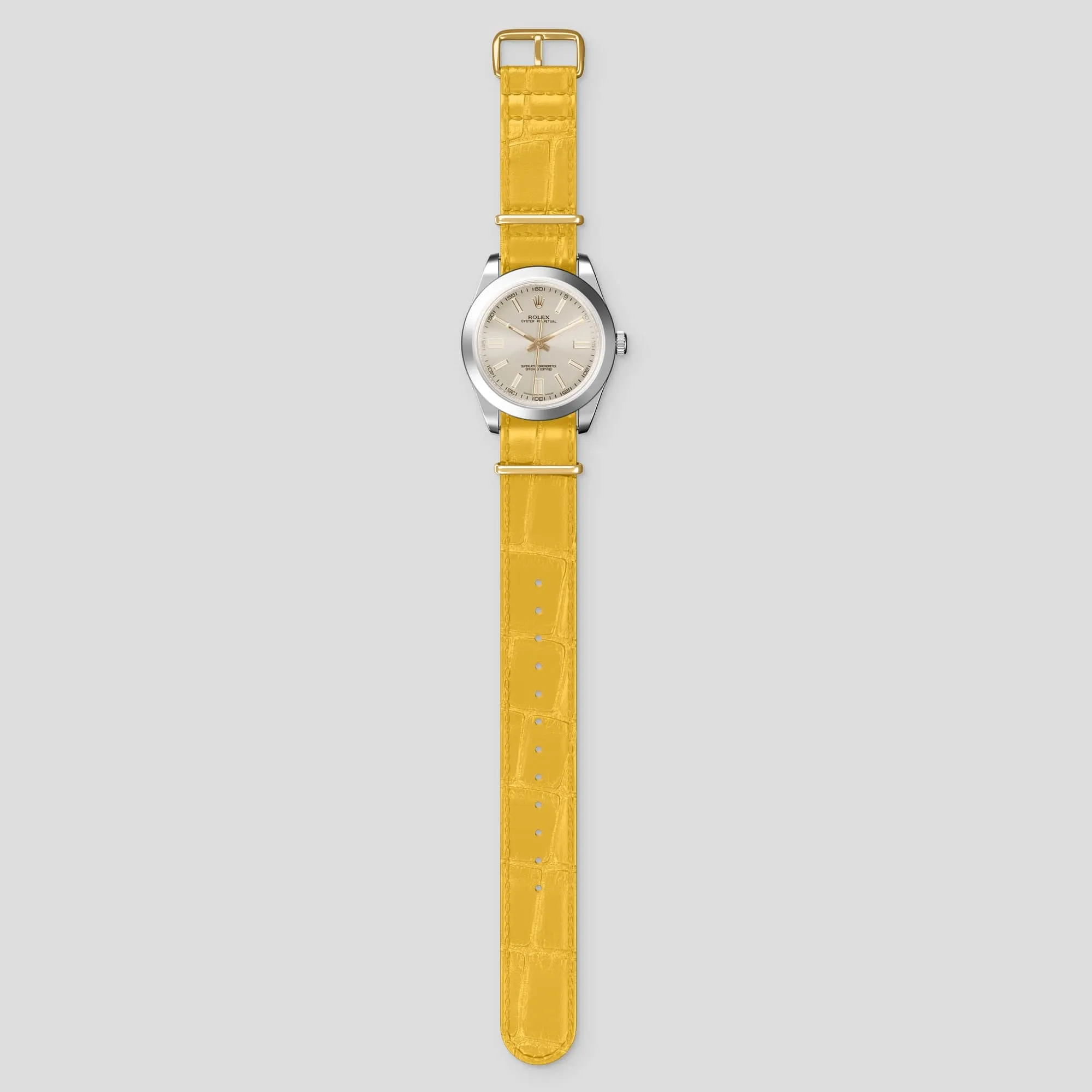 NATO Strap For Rolex Oyster Perpetual 36mm In Alligator