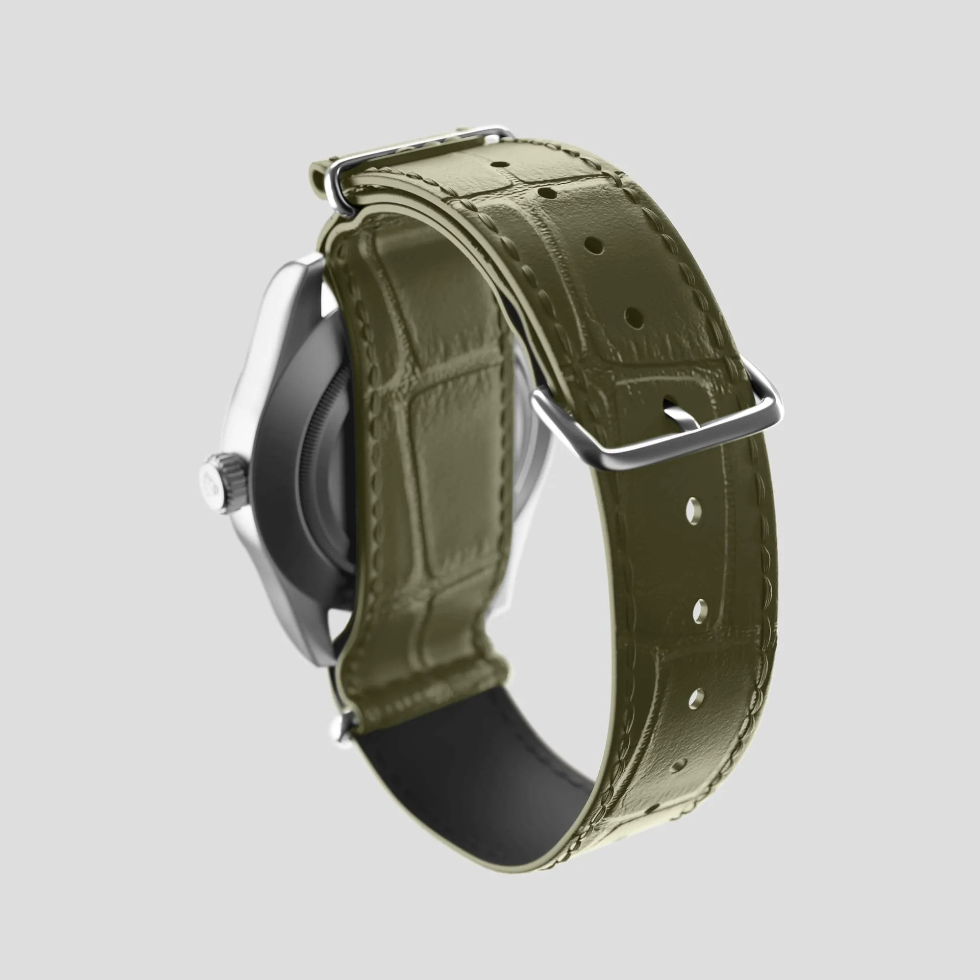 NATO Strap For Rolex Oyster Perpetual 36mm In Alligator