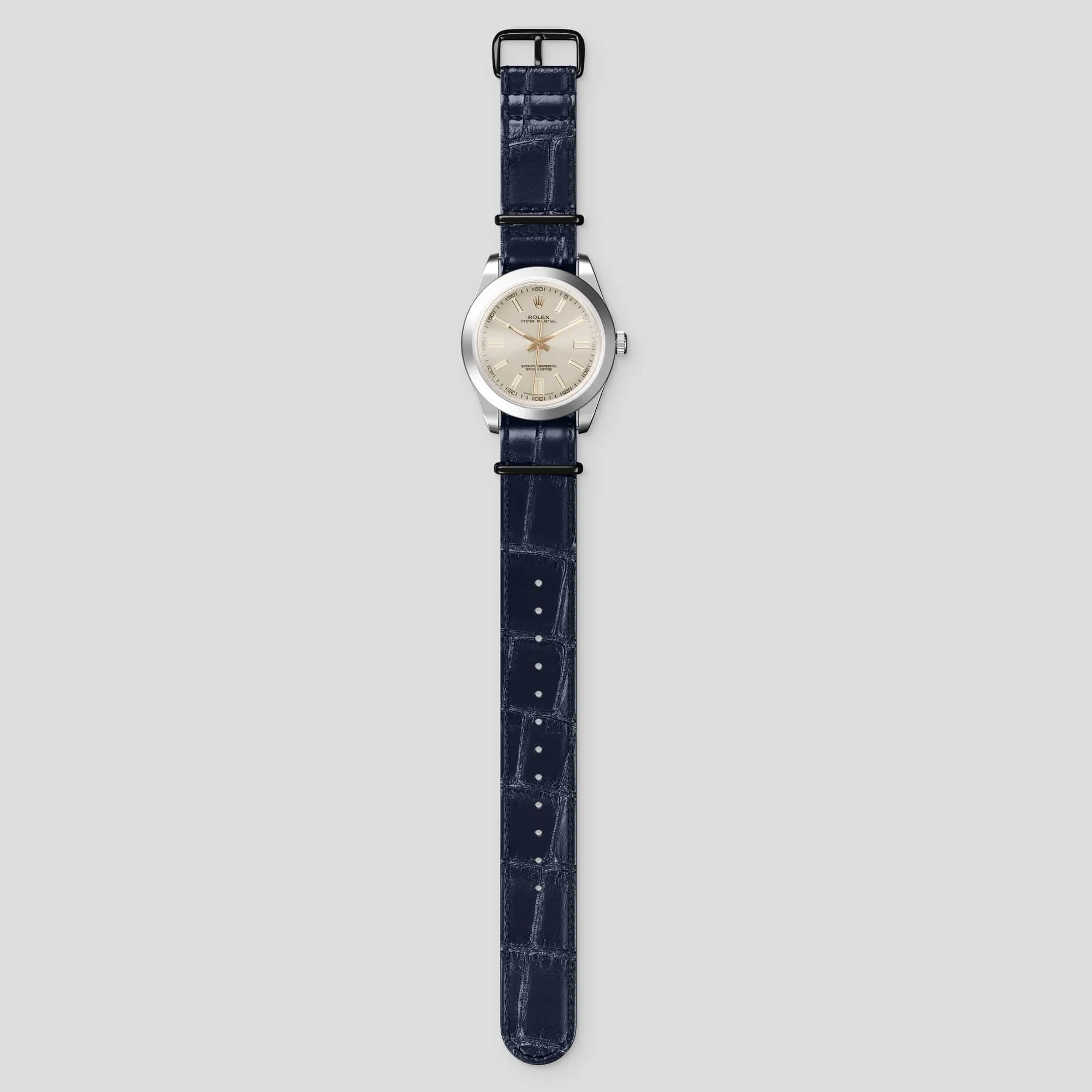 NATO Strap For Rolex Oyster Perpetual 36mm In Alligator